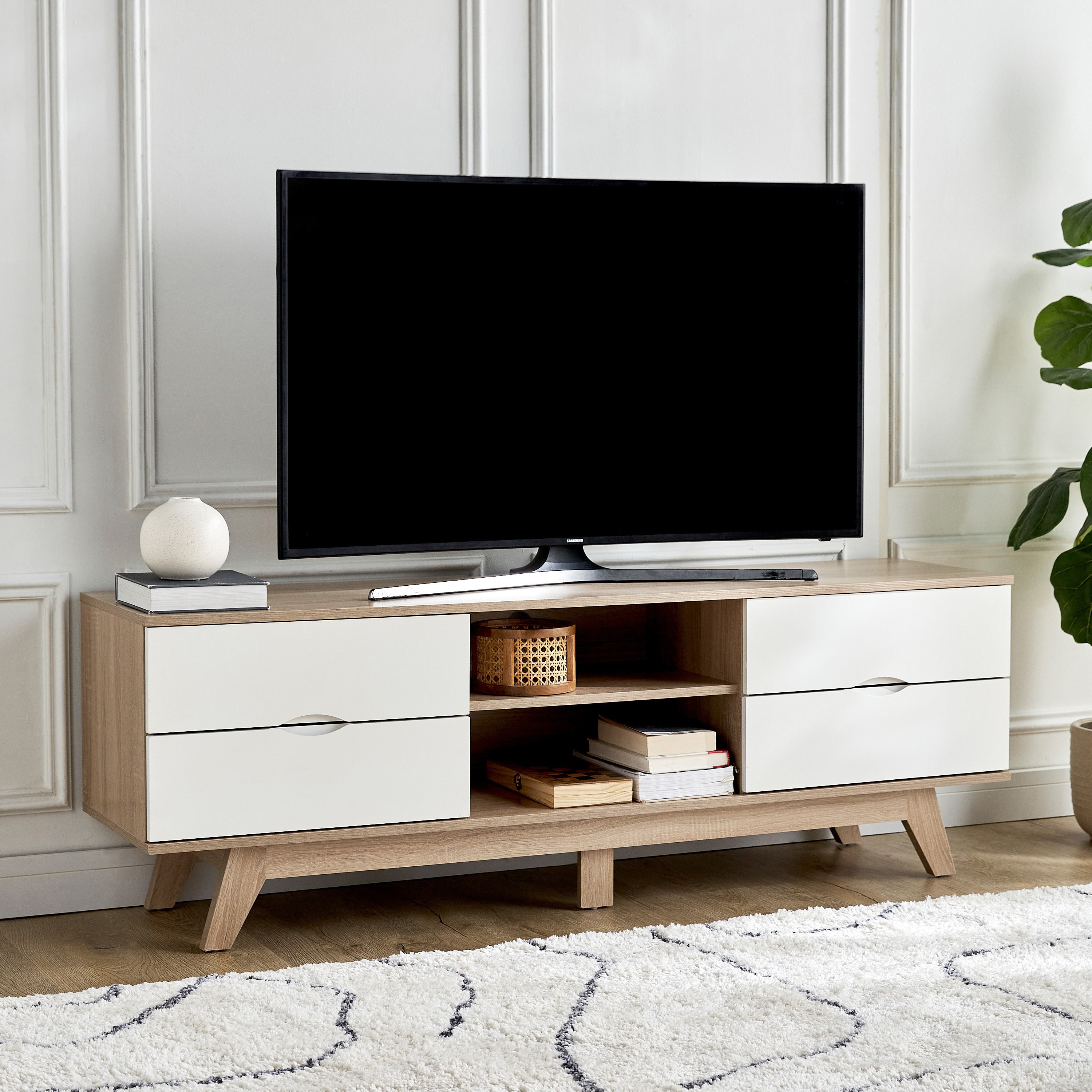 White tv on sale media unit