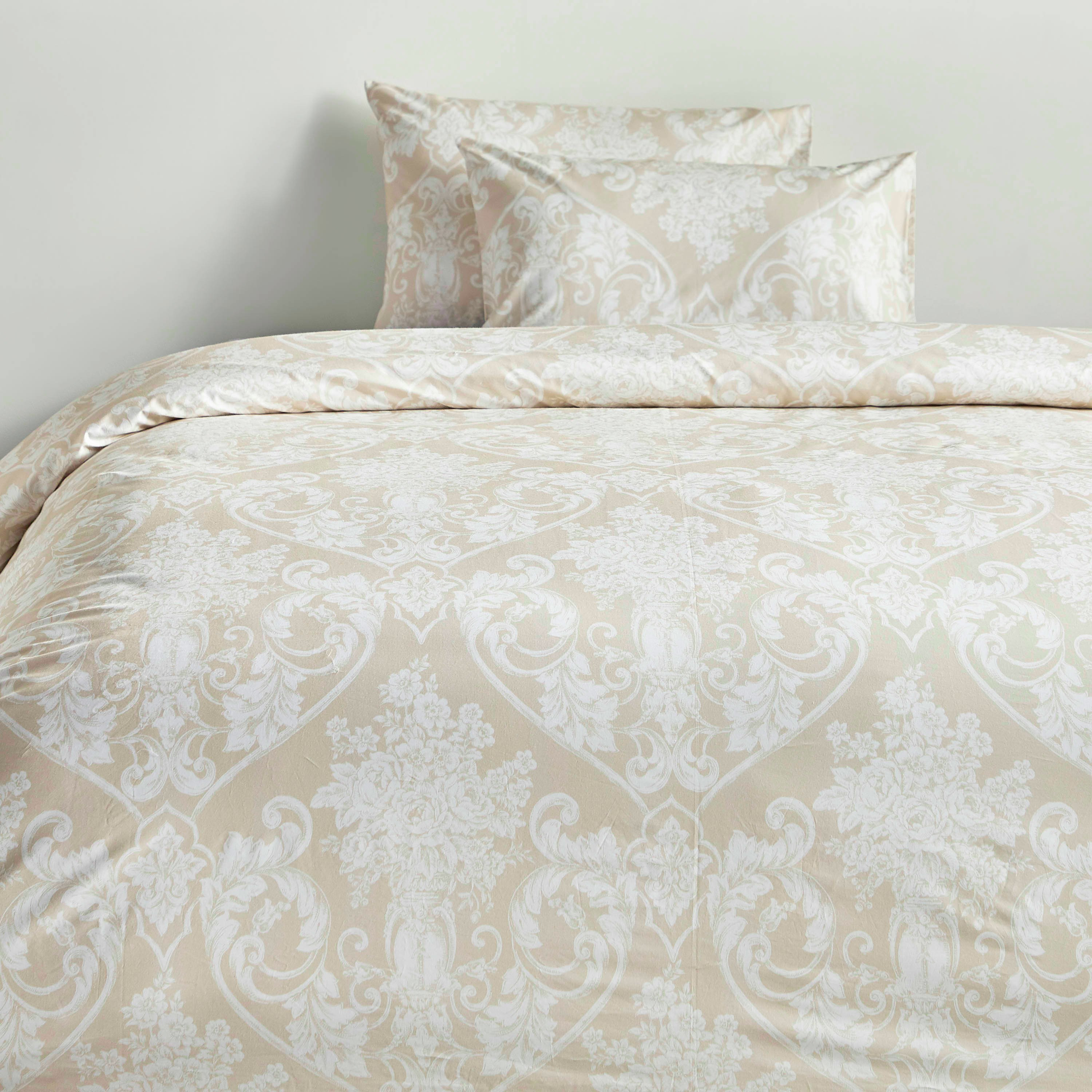 Classic Damask 3-Piece 200 TC King Duvet Cover Set - 230x220 cm-household-bedding-duvetandcovers-duvetcovers-image-2