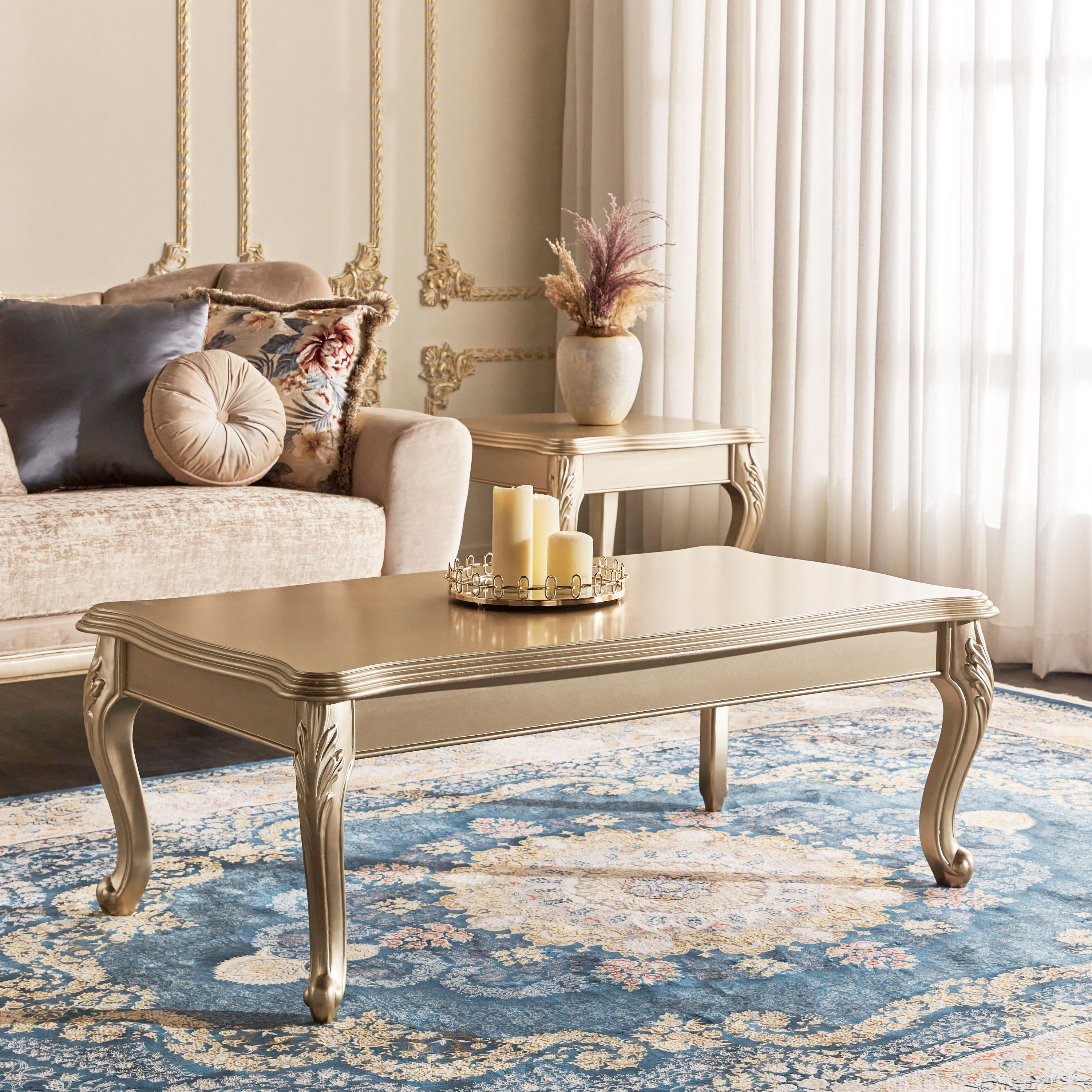 Leonora Wooden Top Coffee Table