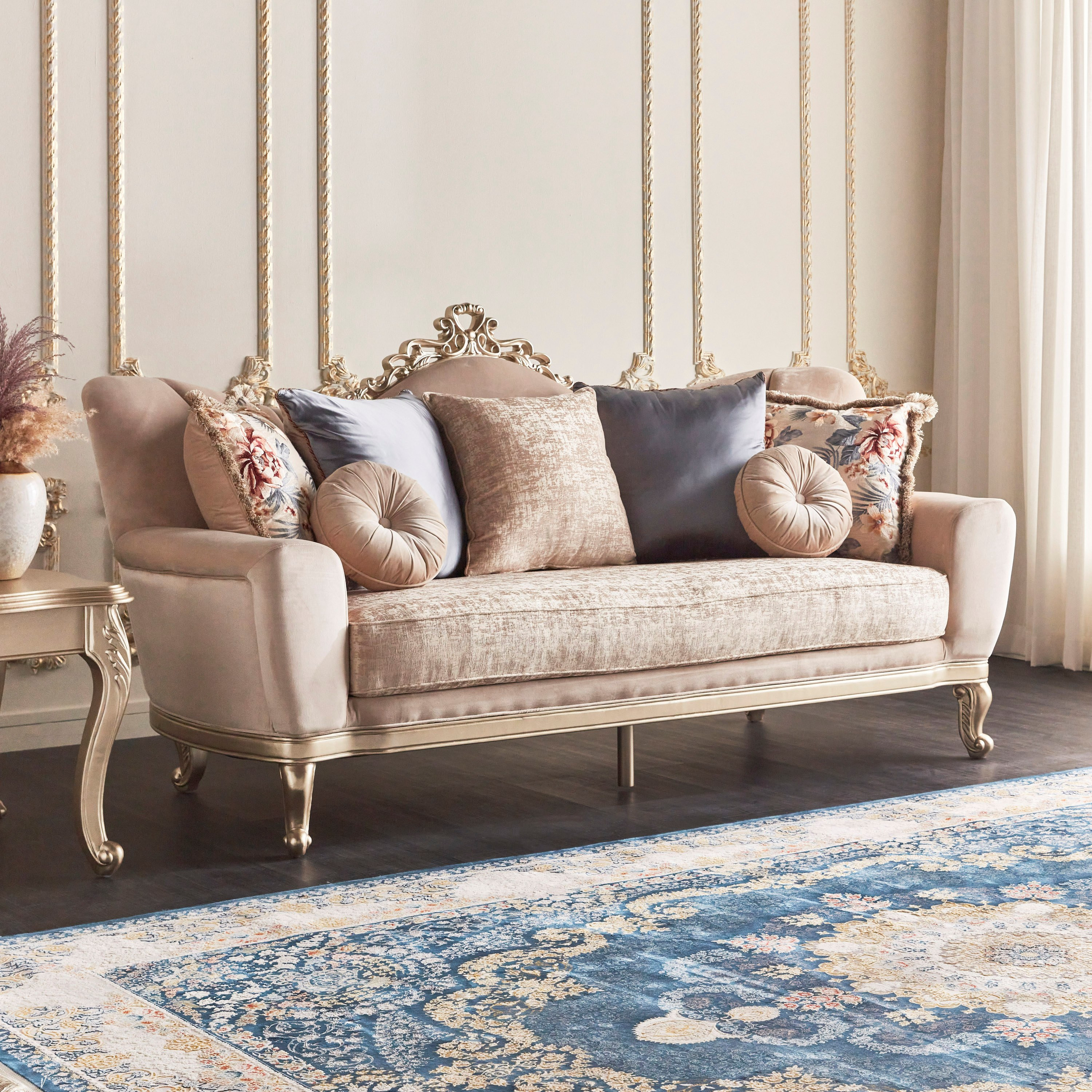 Leonora 3-Seater Velvet Sofa