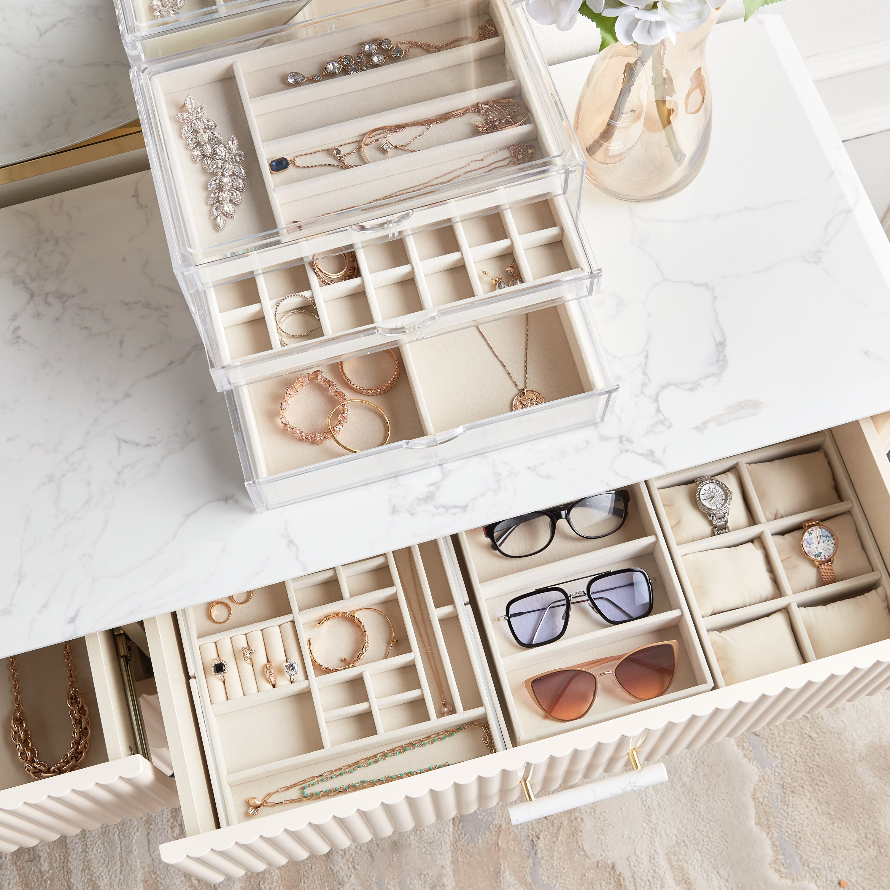 صينية مجوهرات قسمين - فلوسكي-household-storage-jewelleryorganizing-jewellerytrays-image-4