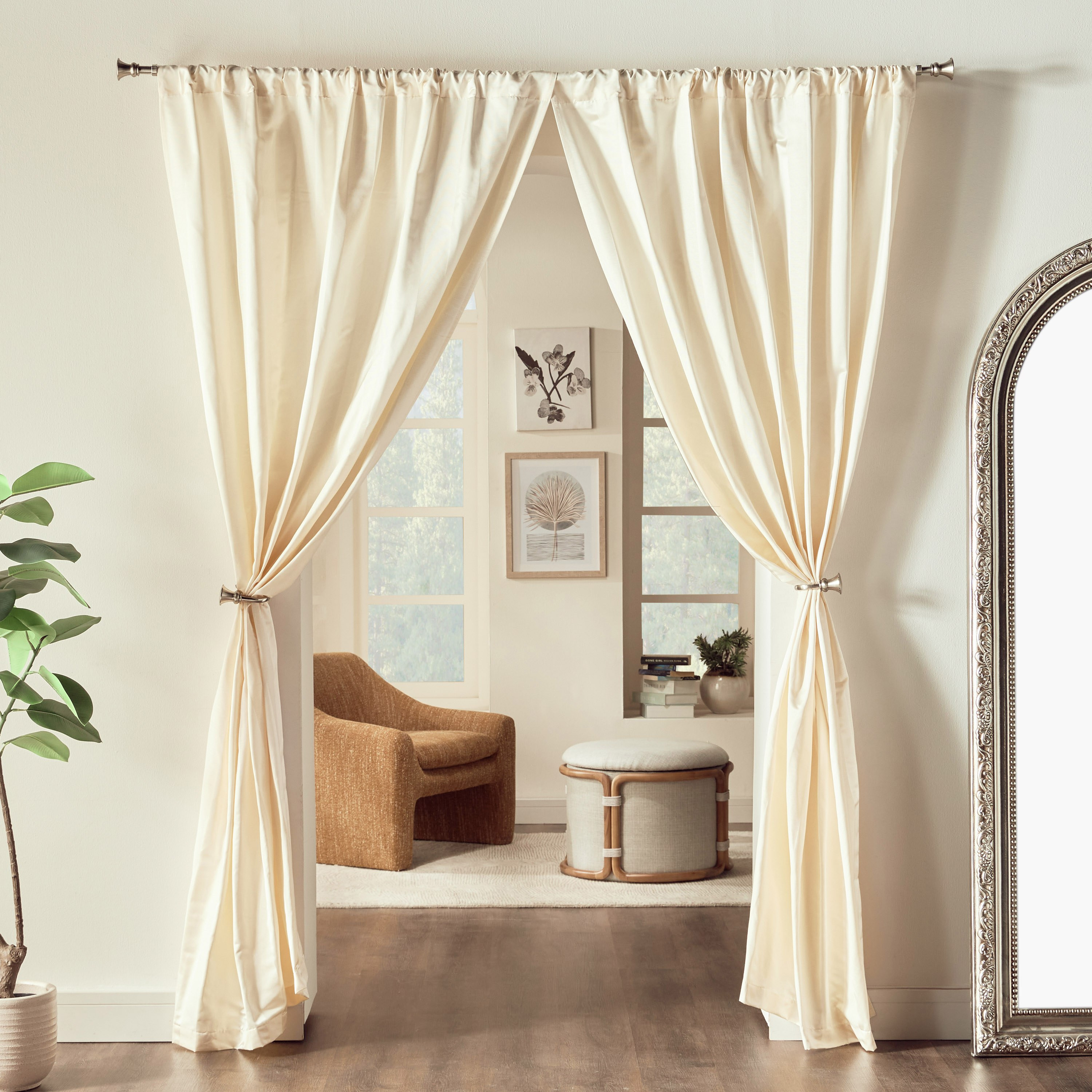 طقم ستائر مقلّمة قطعتين 135x240 سم-household-windows-curtains-image-15