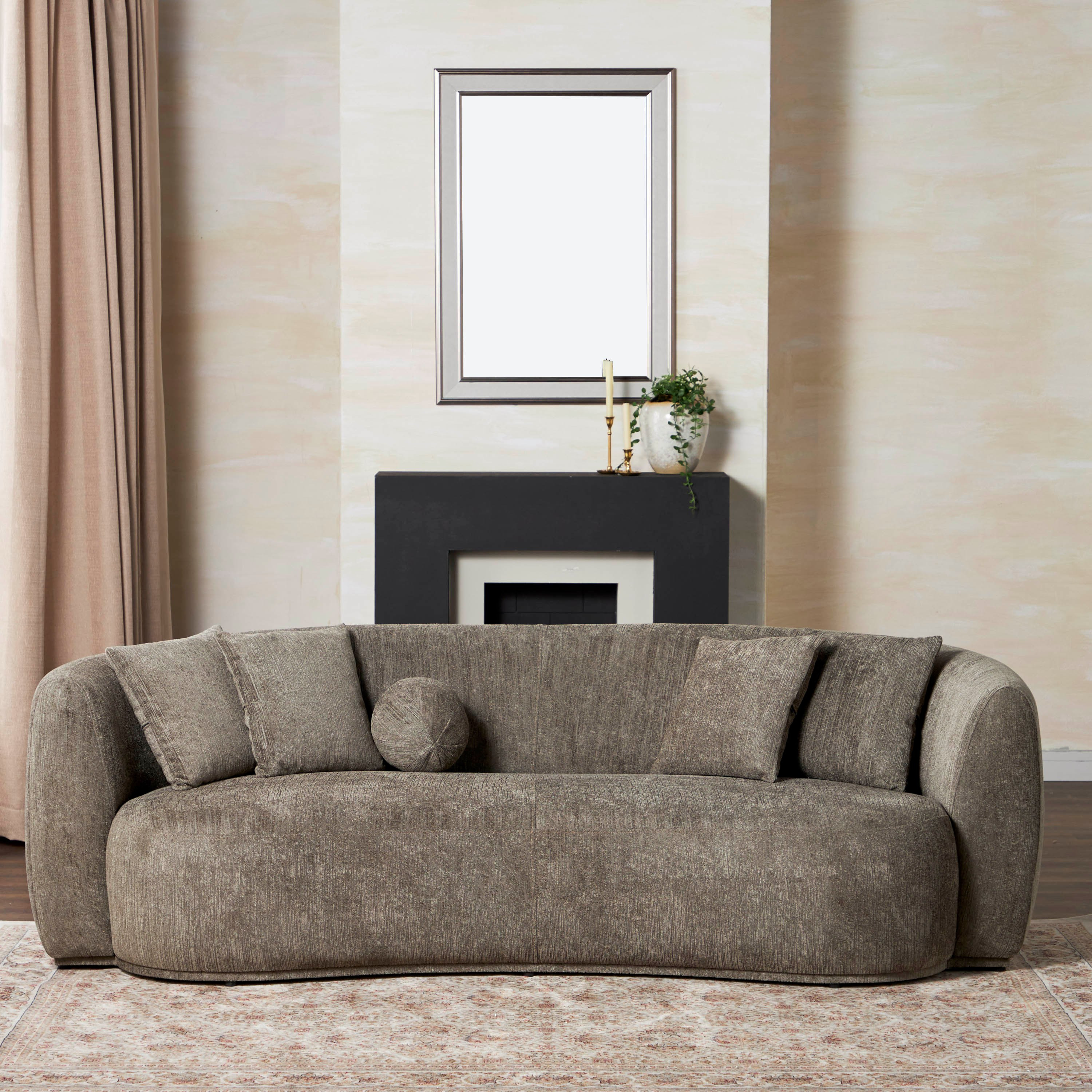 Shop Kenz 3-Seater Fabric Sofa Online | Home Centre UAE