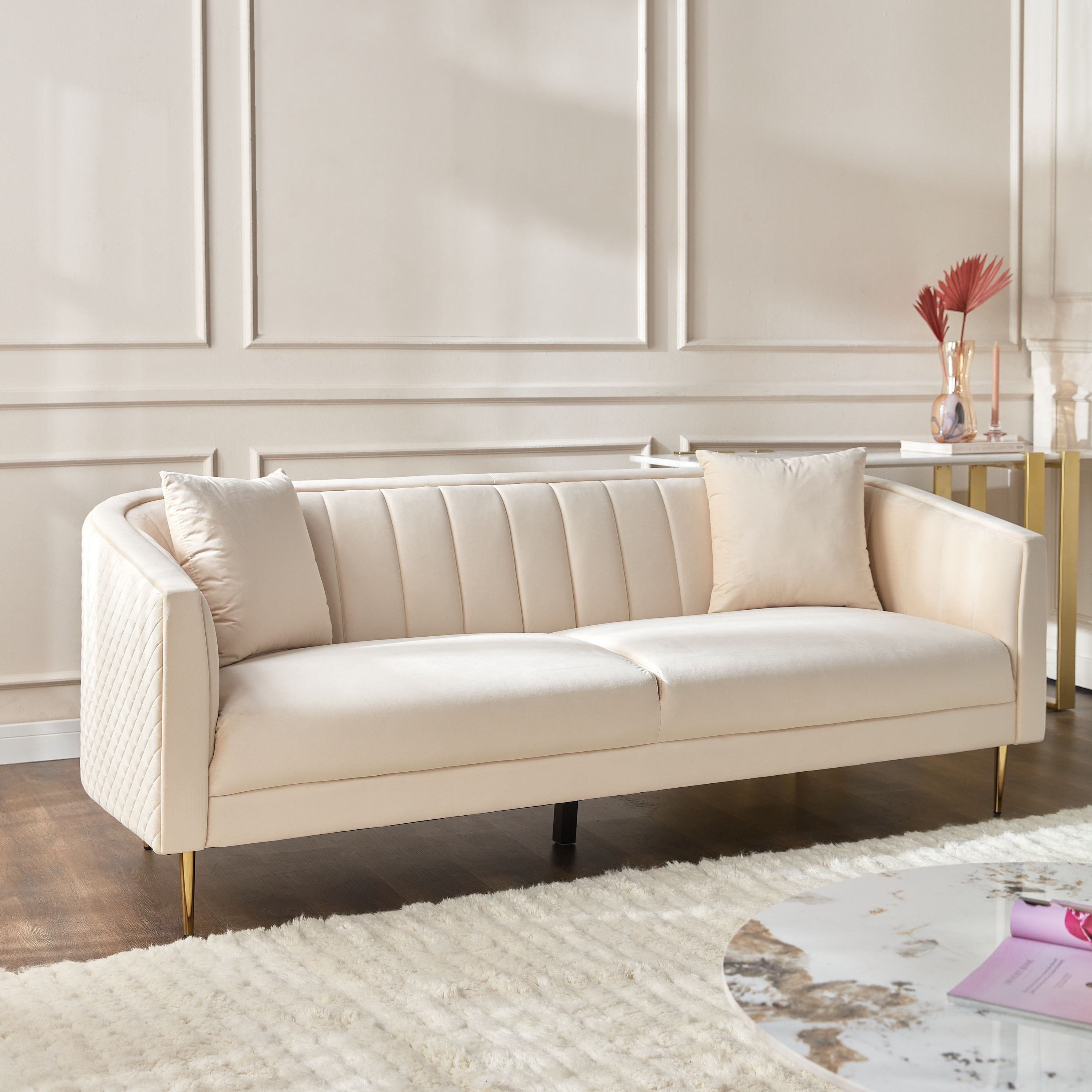 Clara 3-Seater Velvet Sofa