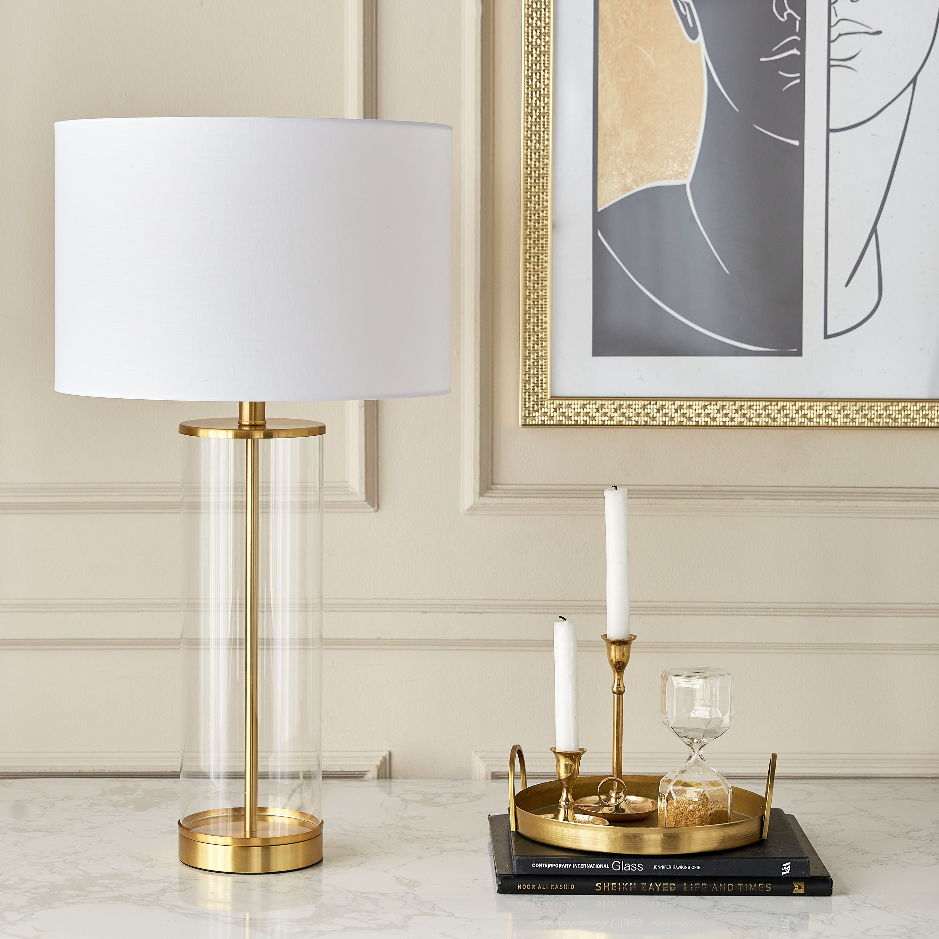 Pierretta Glass Table Lamp - 70 cm-household-lighting-tableanddesklamps-image-5