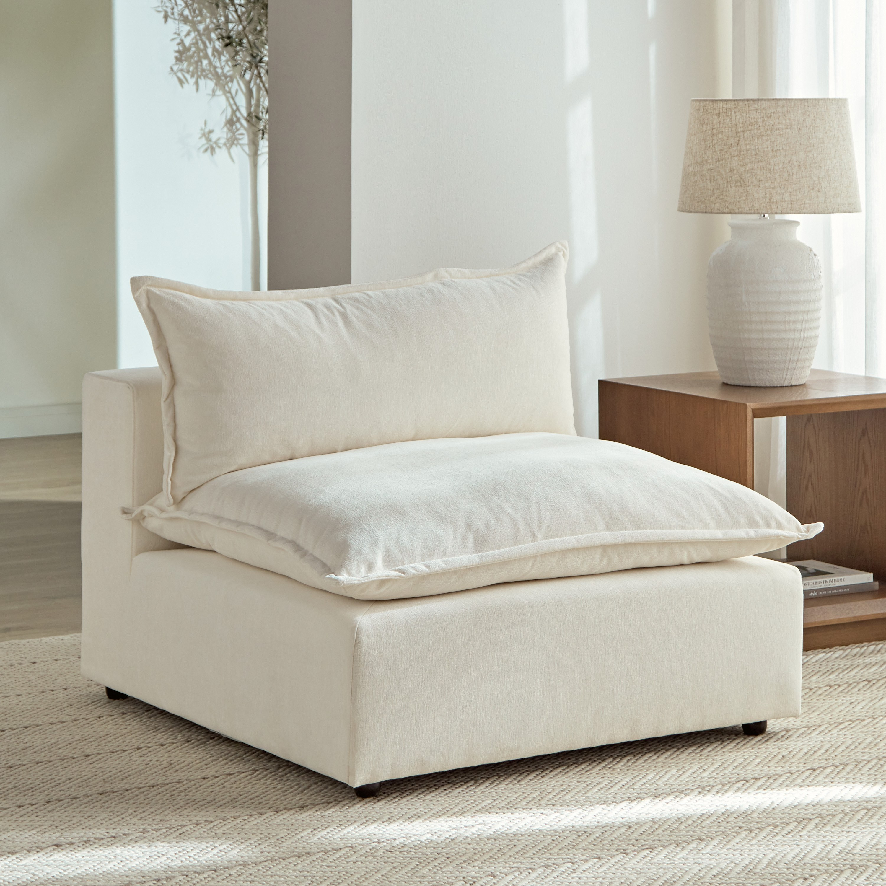 Armless Module Sofa Shop Dove Fabric Armless Modular Sofa | Homecentre UAE