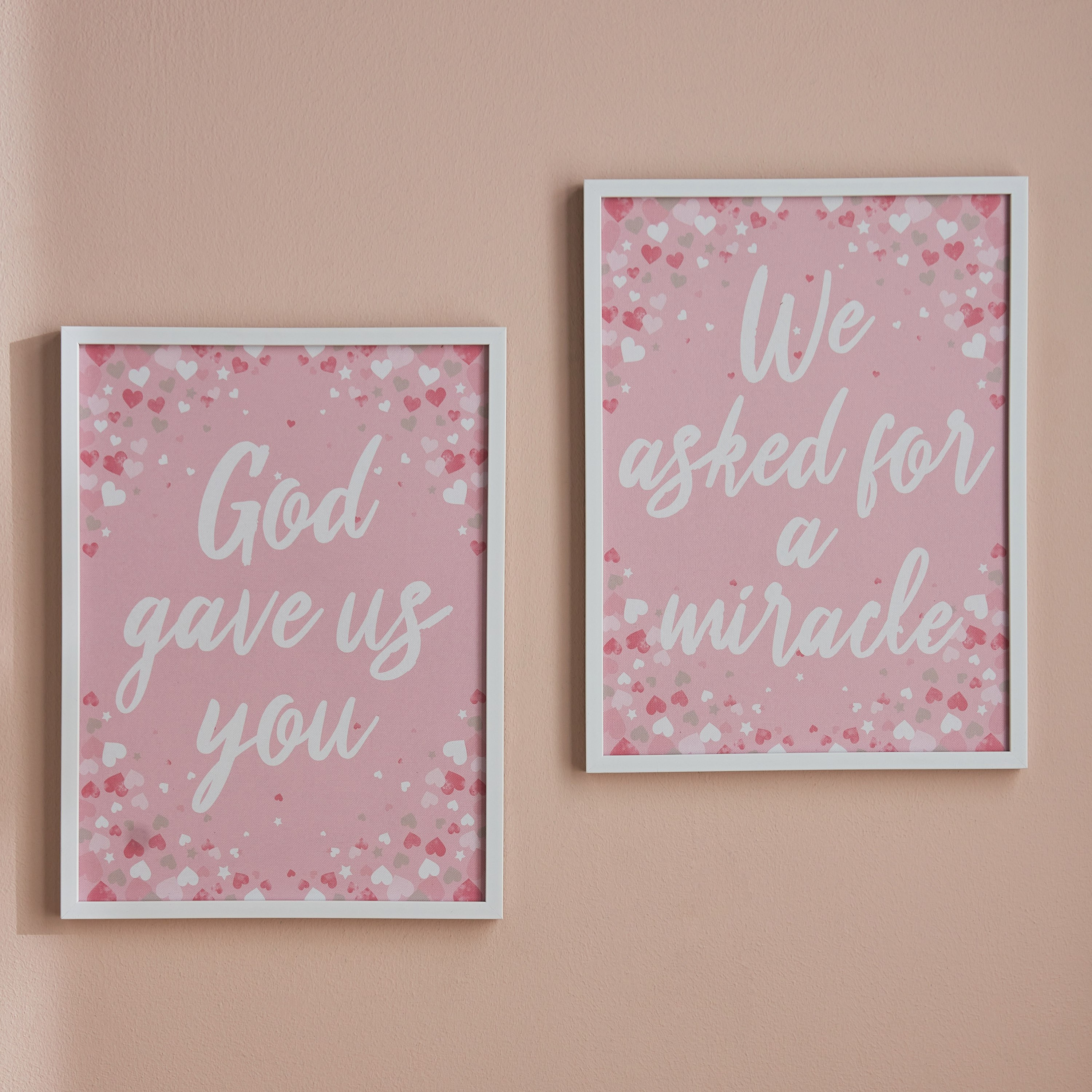 Little Angel Miracle 2-Piece Framed Canvas Wall Art Set - 40x30 cm