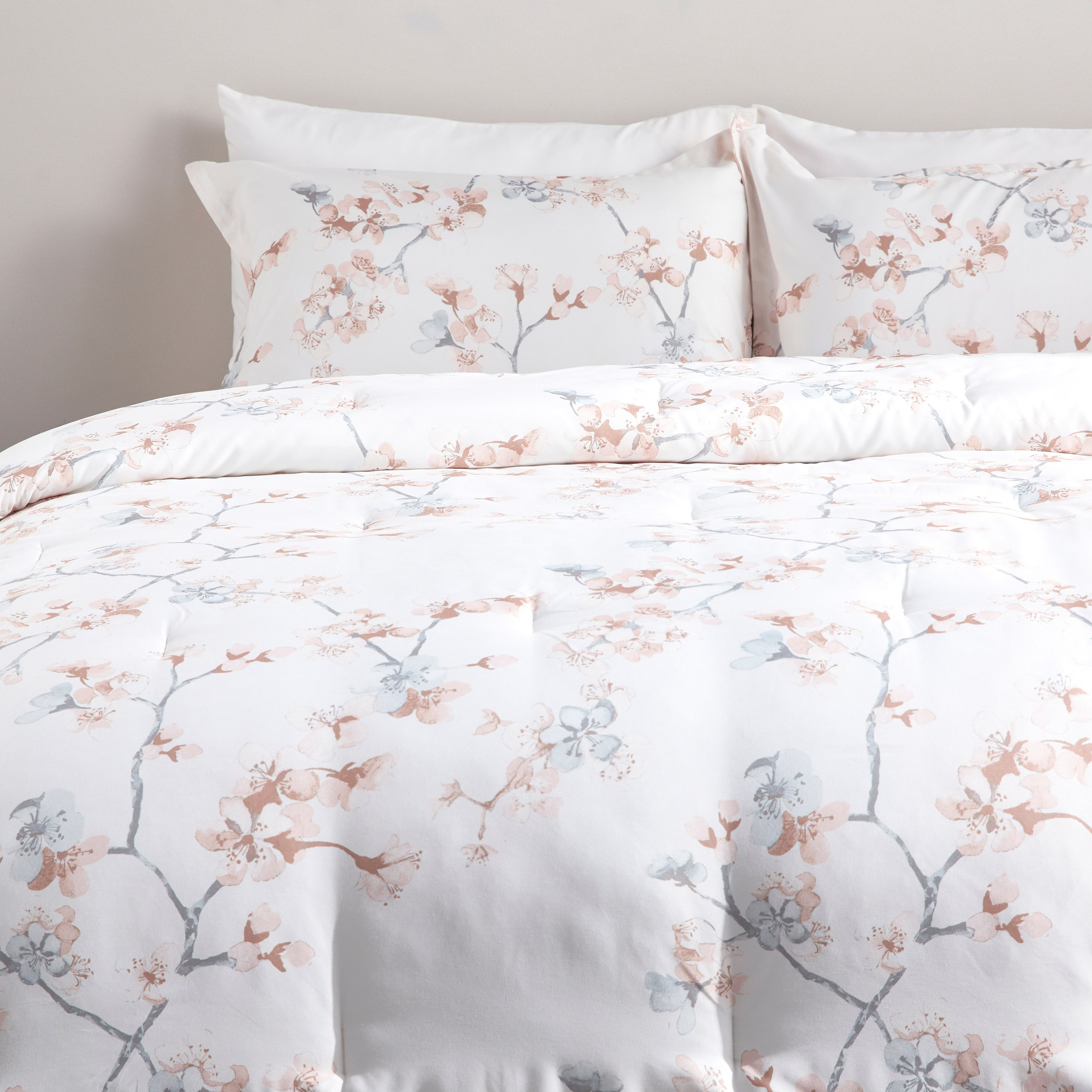 Aviary Blossom Print 6-Piece Full Reversible Comforter and Sheet Set - 160x240 cm-household-bedding-comfortersandbedspreads-bedinabag-image-2