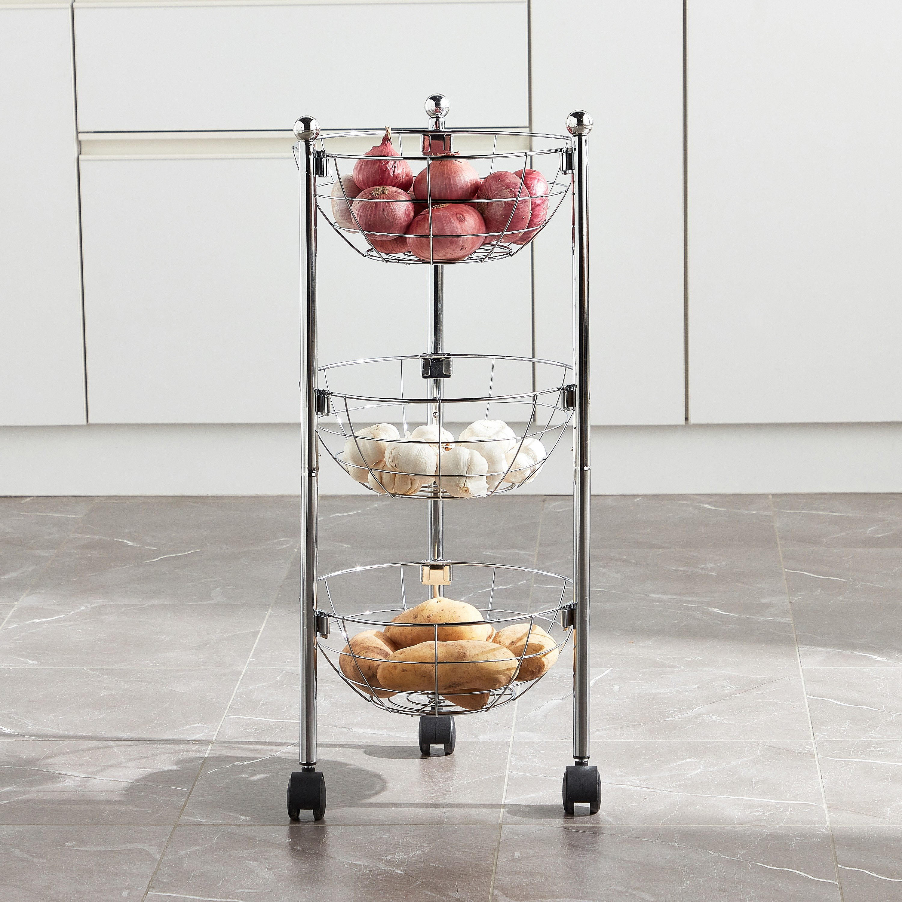 Filo 3-Tier Kitchen Trolley-household-kitchen-kitchenorganising-kitchentrolleys-image-1