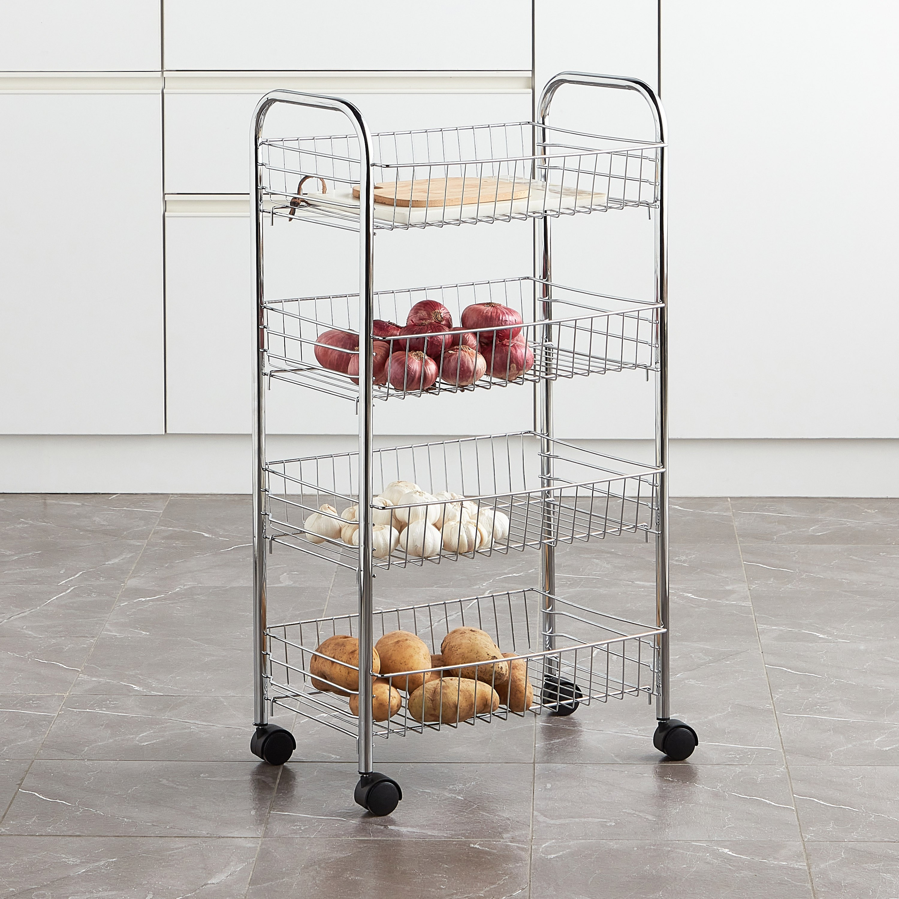 Lewiston 4-Tier Kitchen Trolley-furniture-diningroom-servingtrolleys-image-2