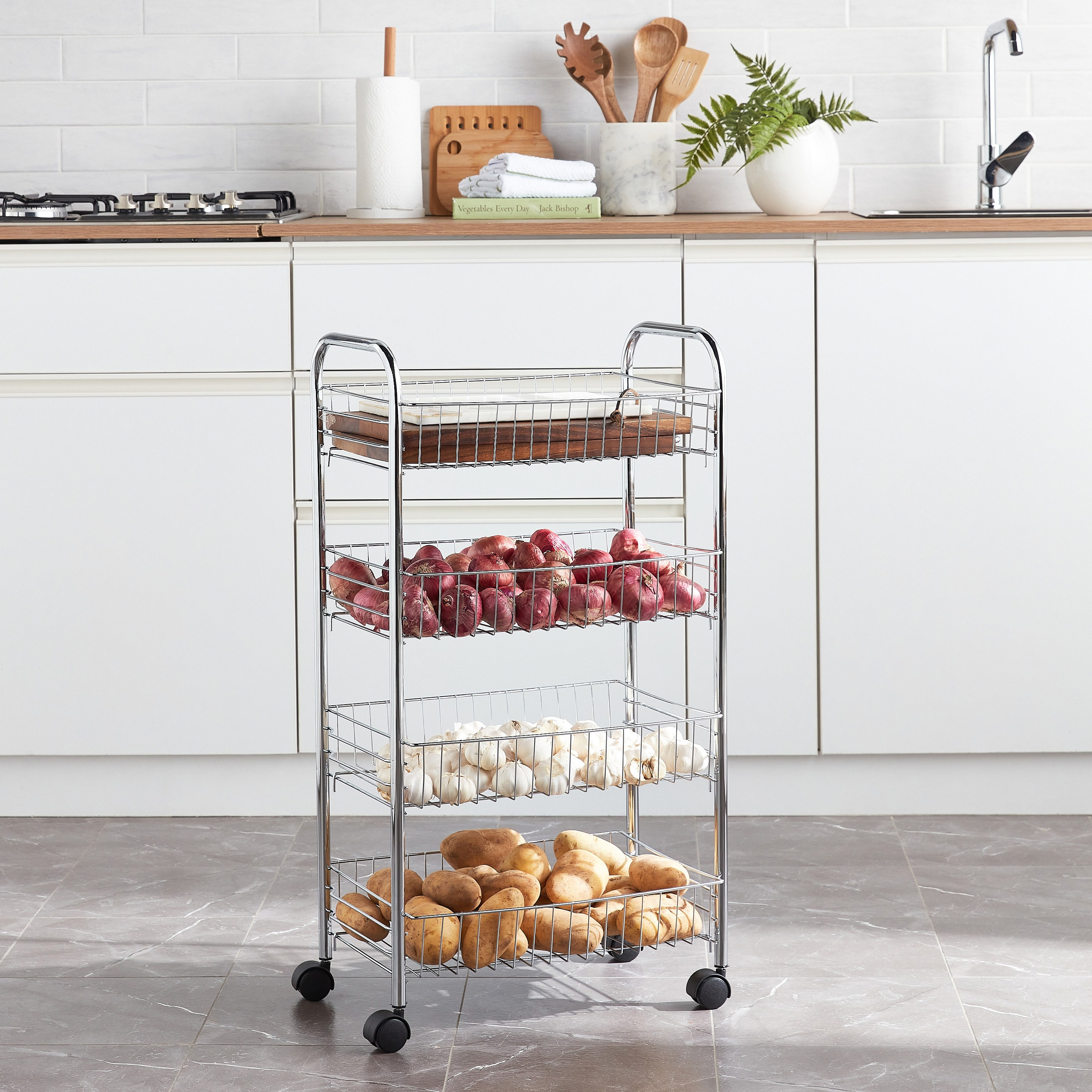 Lewiston 4-Tier Kitchen Trolley-furniture-diningroom-servingtrolleys-image-5