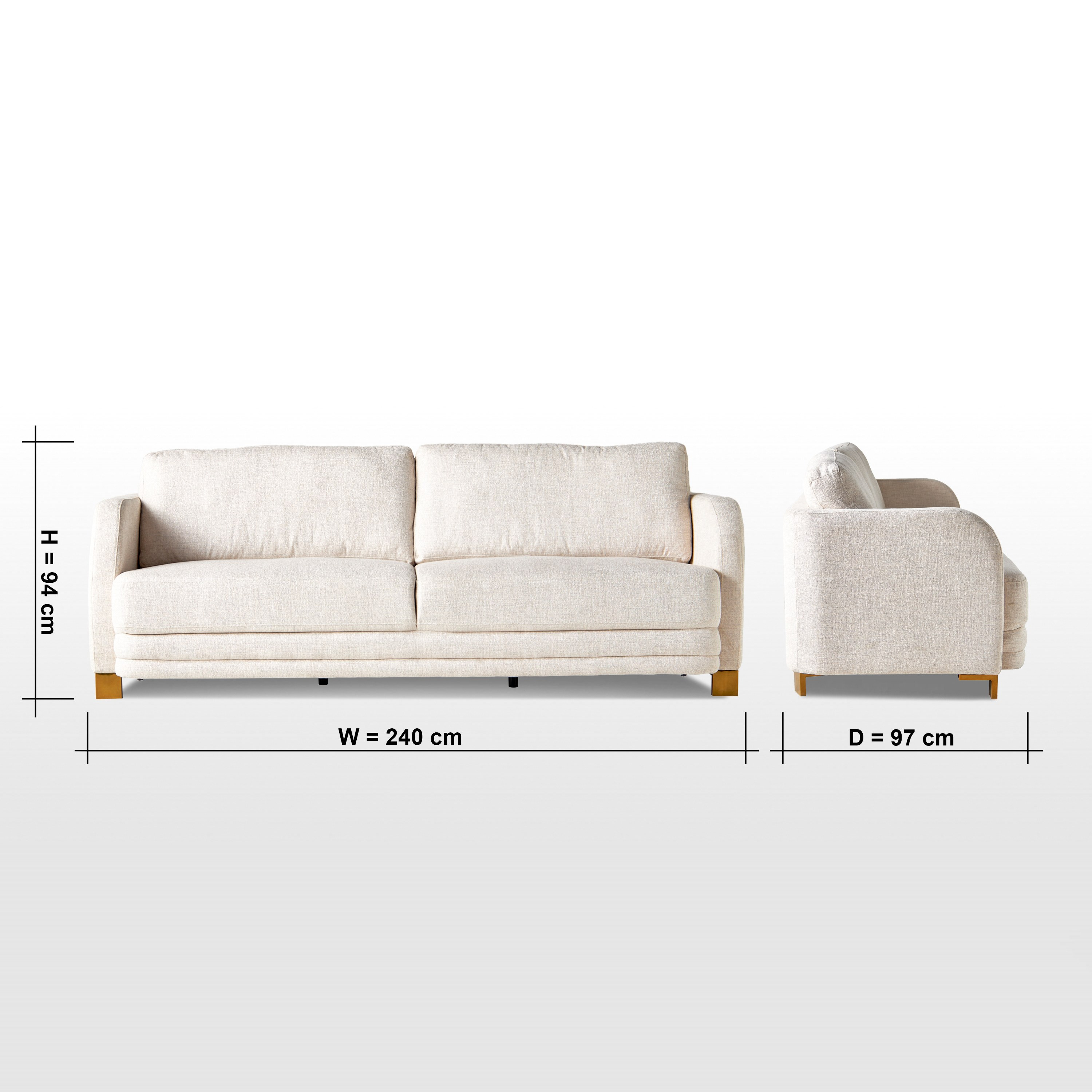 3 seater deals sofa wooden