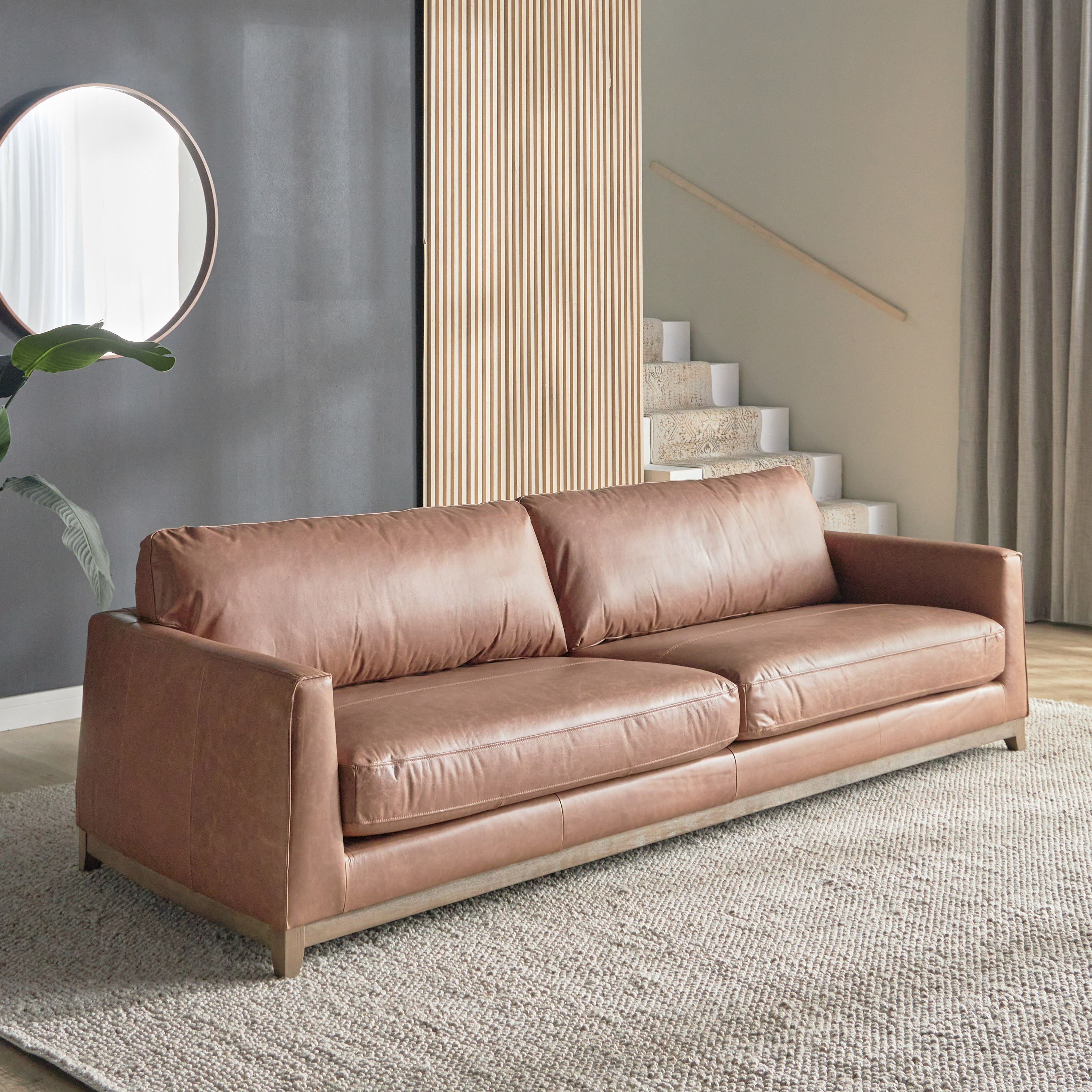 Couch brown clearance leather