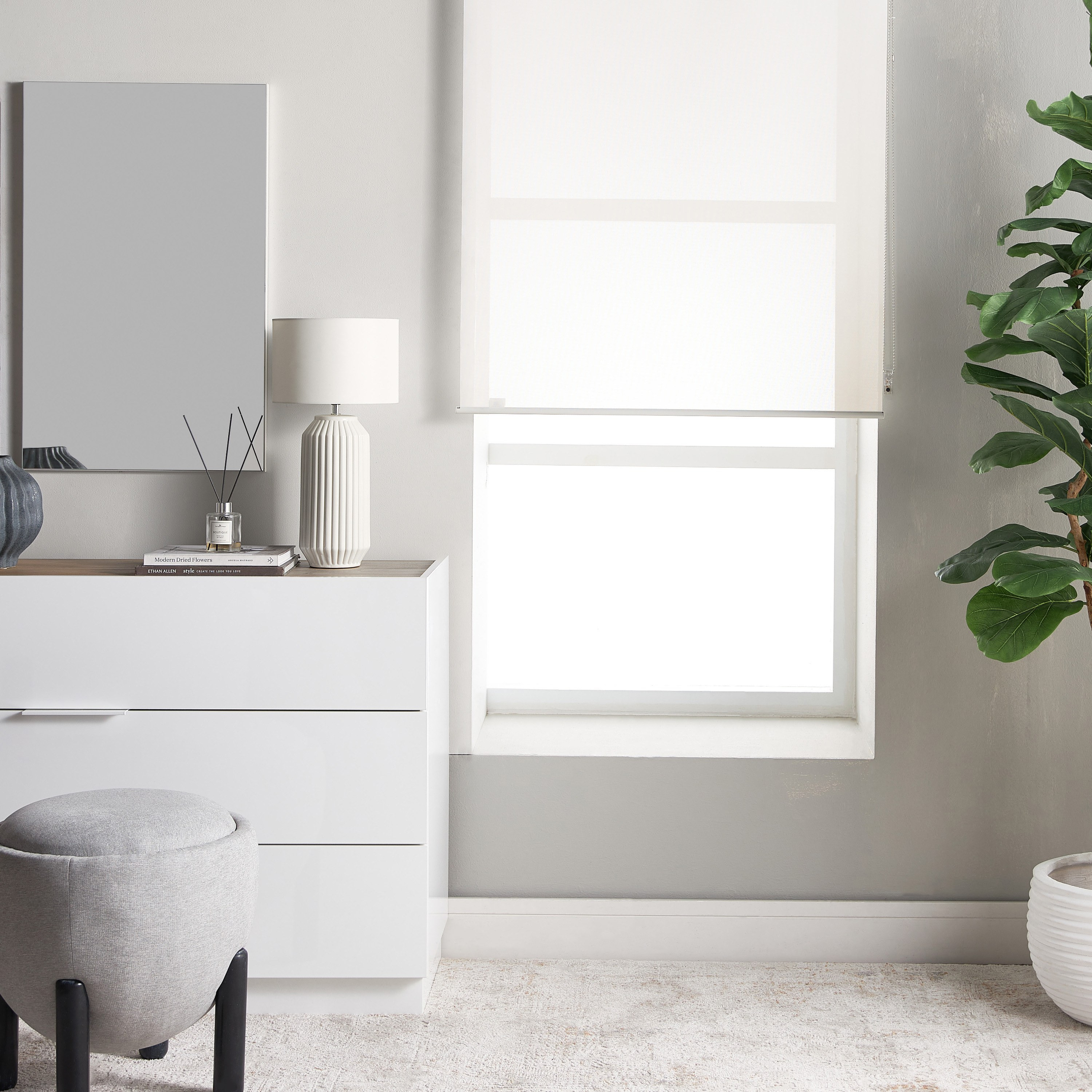 Modern Sunscreen Non-Blackout Blind - 90x240 cm-household-windows-blinds-image-4