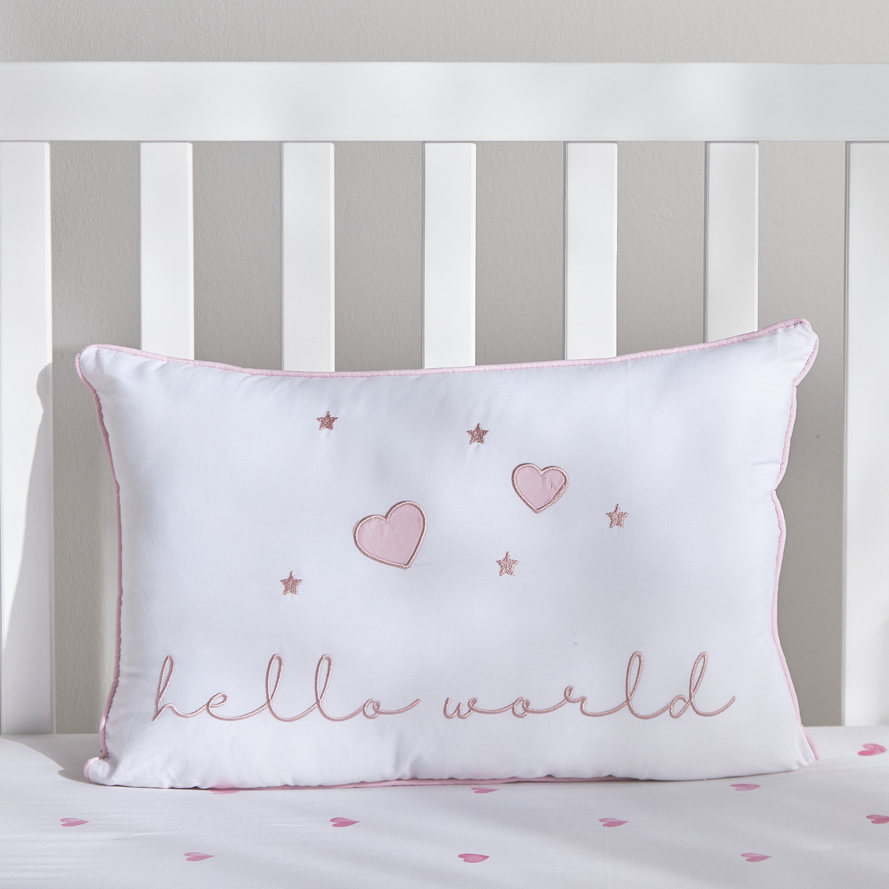 Little Angel Hello World Filled Cushion - 30x45 cm