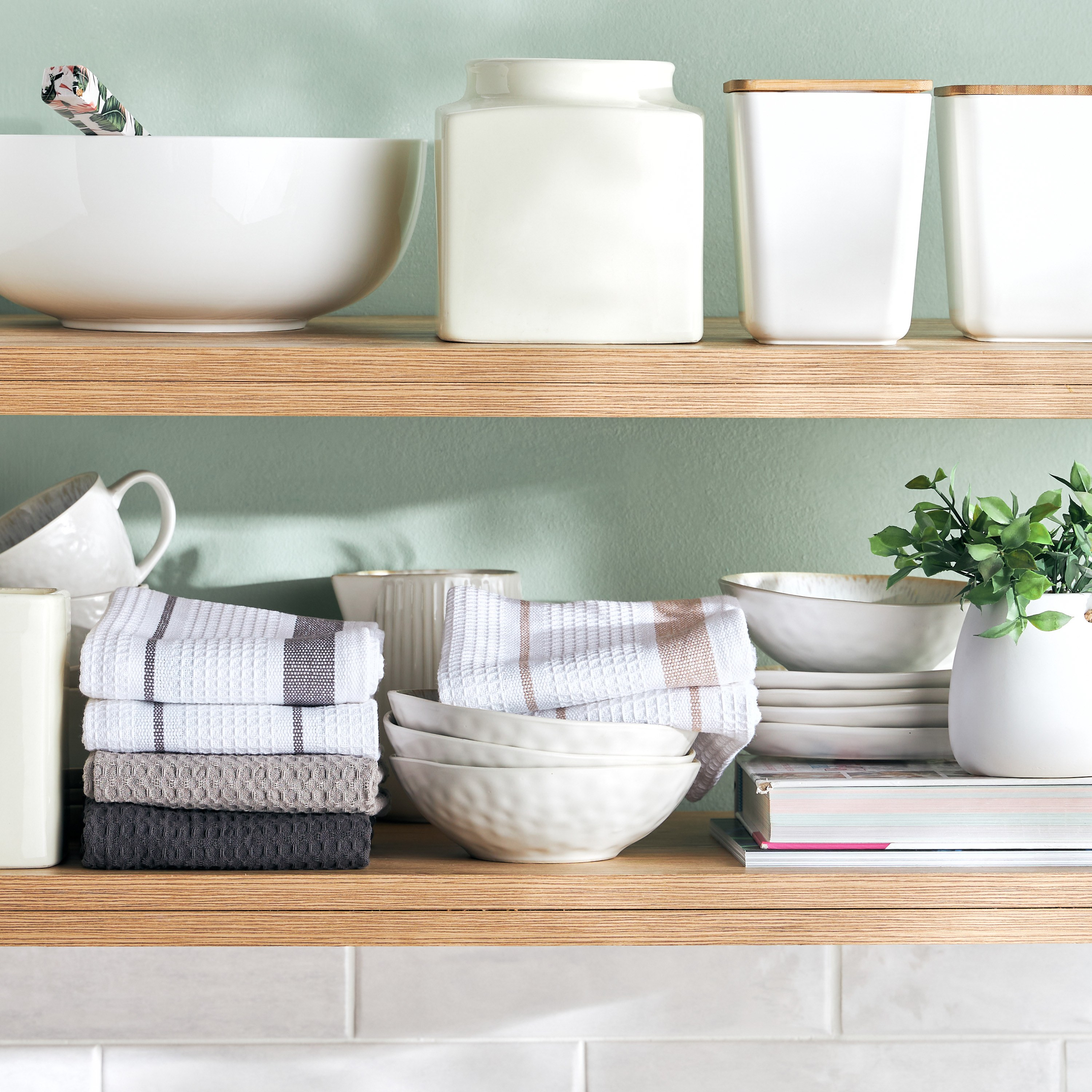 Basket Weave 2-Piece Kitchen Towel Set - 45x65 cm-household-kitchen-kitchenlinen-kitchentowelsandlinen-image-3