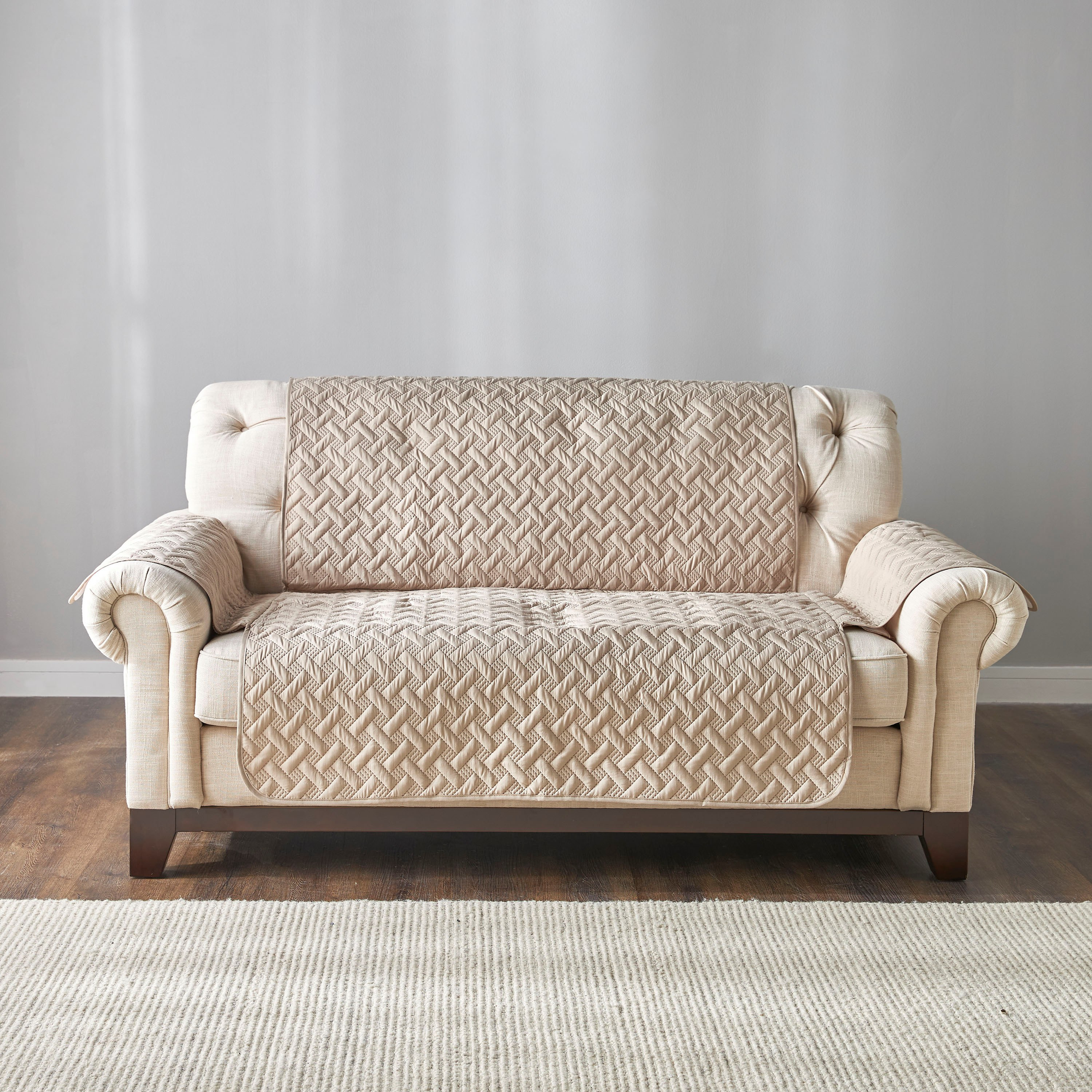 Essential Check 2-Seater Sofa Cover - 179x224 cm-household-cushionsandthrows-seatcovers-image-2