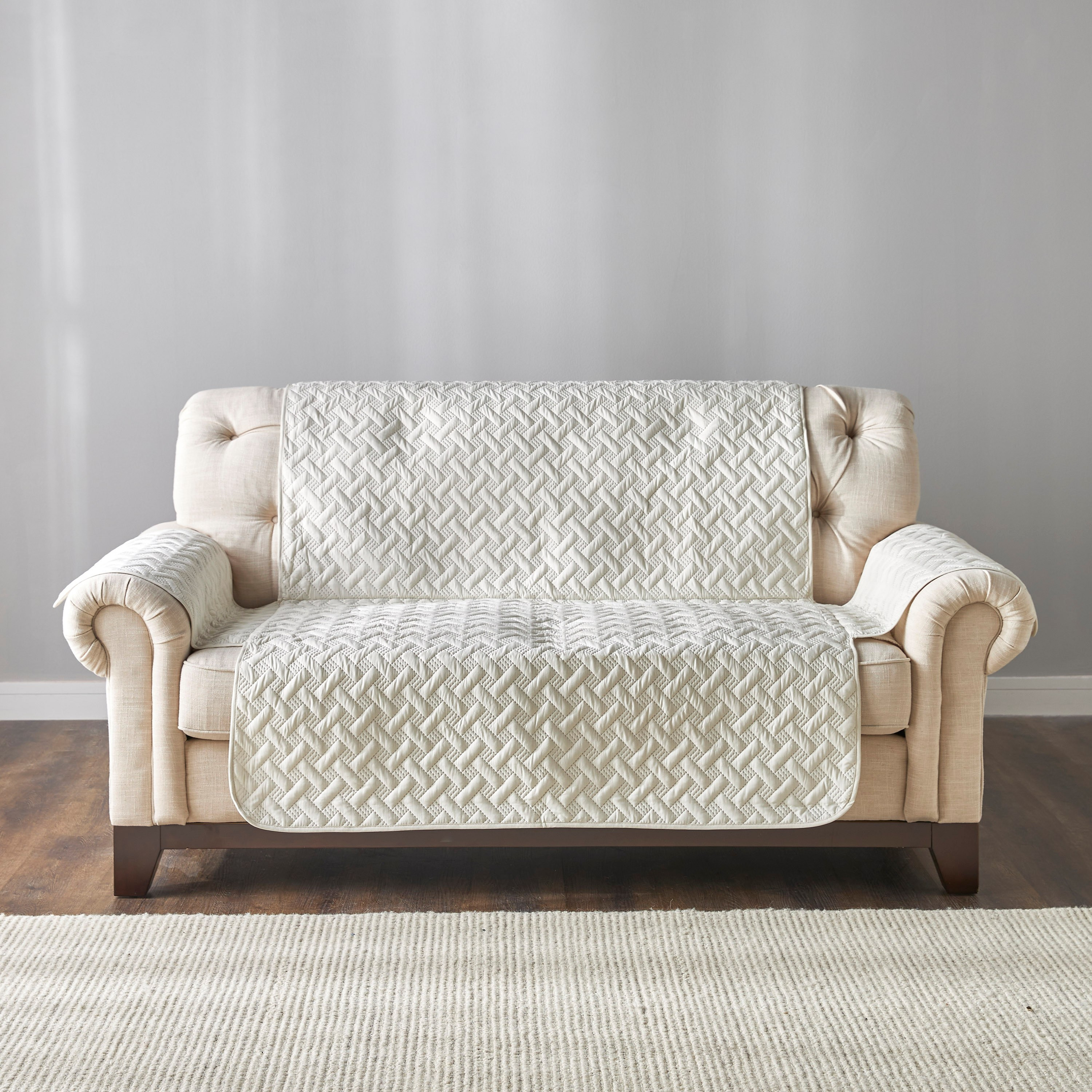 Essential Check 2-Seater Sofa Cover - 179x224 cm-household-cushionsandthrows-seatcovers-image-2