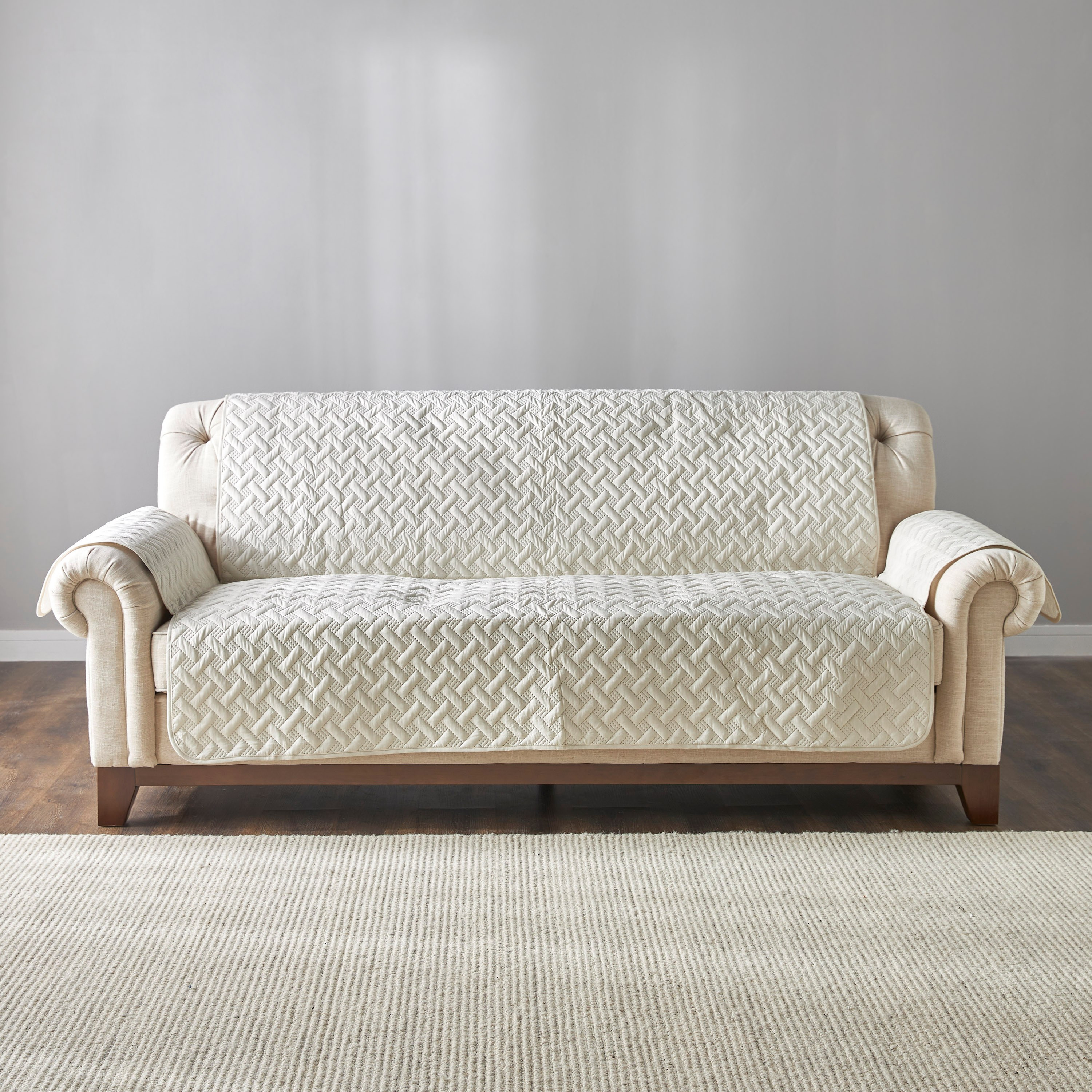 Essential Check 3-Seater Sofa Cover - 279x179 cm-household-cushionsandthrows-seatcovers-image-2