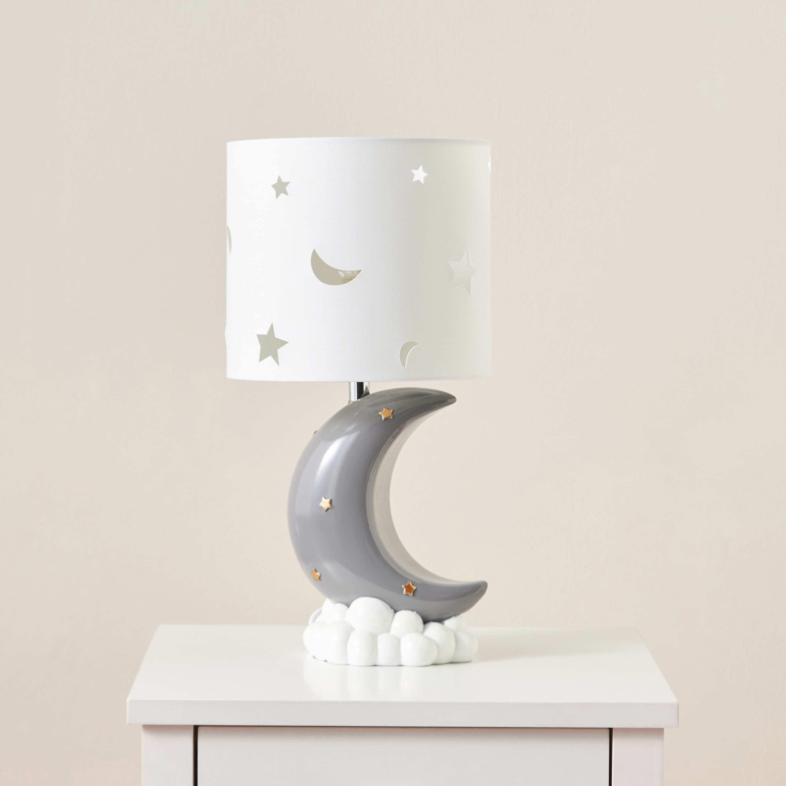 Moon Polyresin Table Lamp - 42 cm