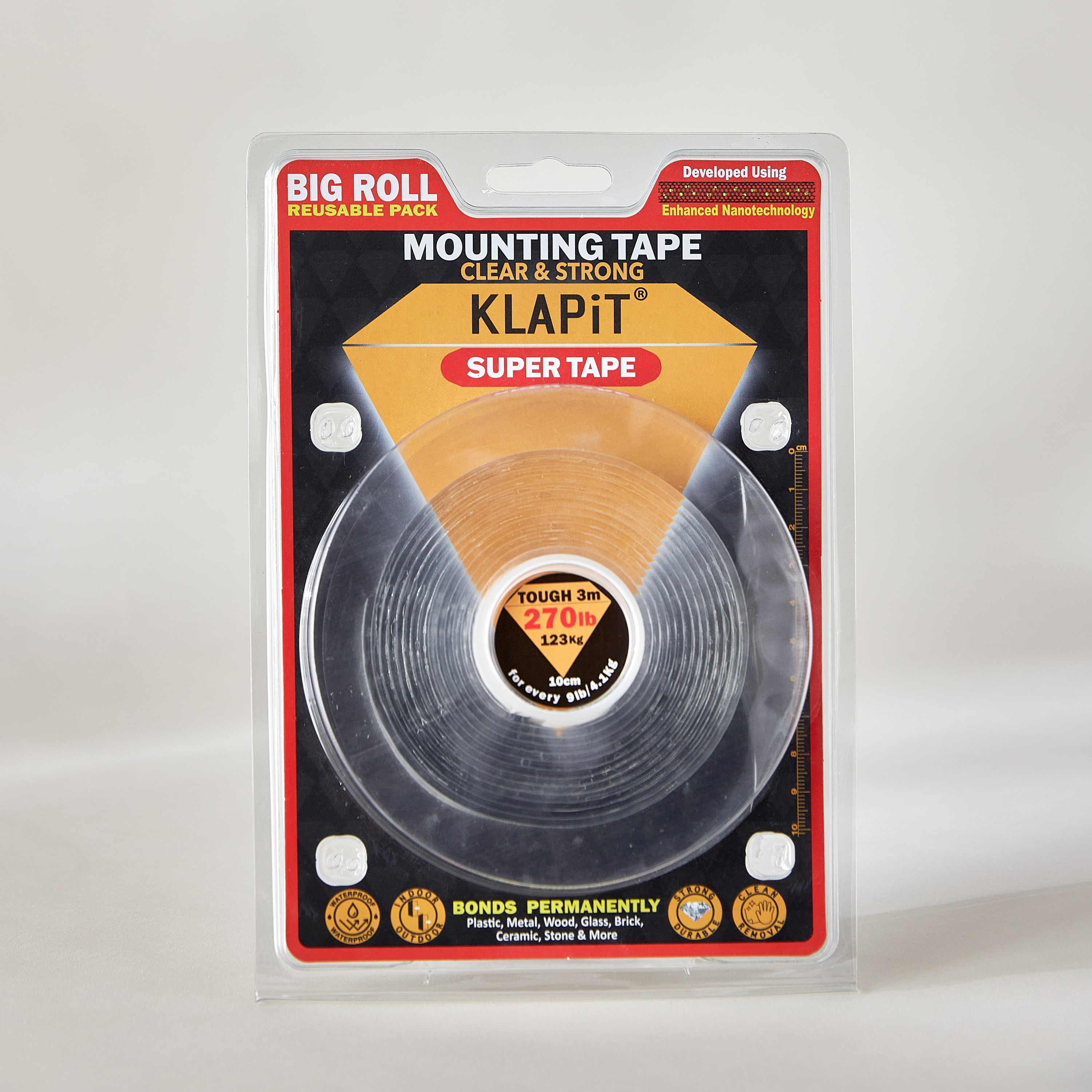 KLAPiT Mounting Tough Tape - 3 m-household-walldecorandmirrors-wallaccessories-image-1
