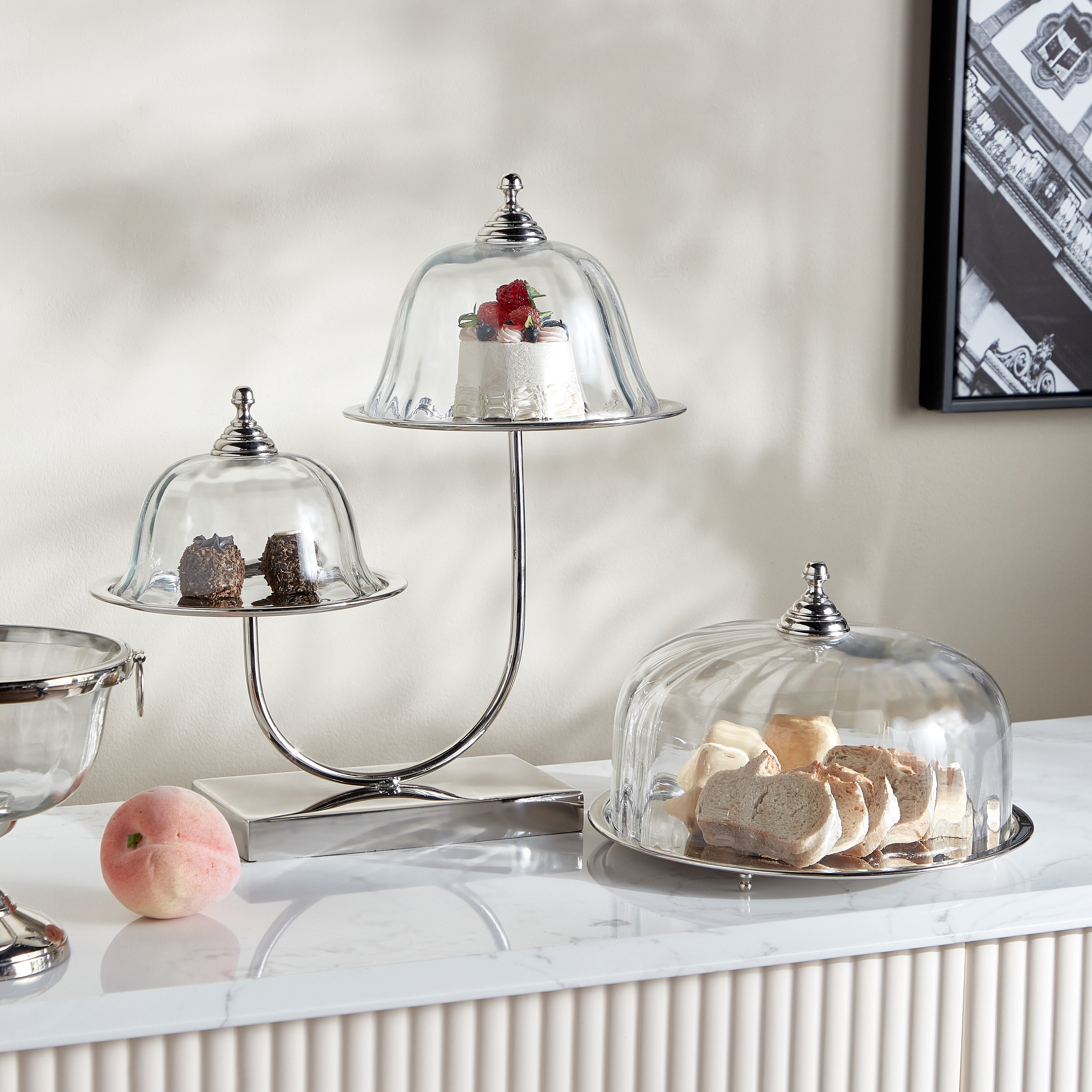 صينية تقديم بغطاء قبة - تيرانو-household-dining-serveware-servingtrays-image-1
