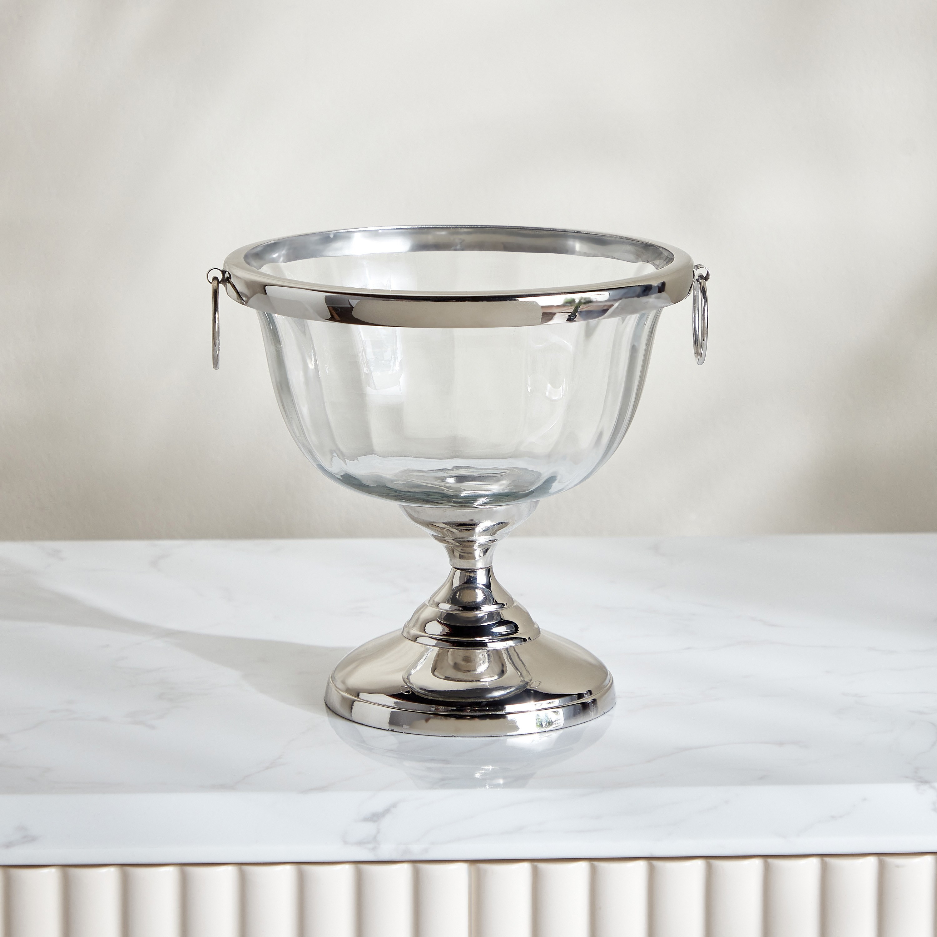 Terreno Glass Footed Bowl - 18x19 cm-household-decor-vasesandbowls-image-1