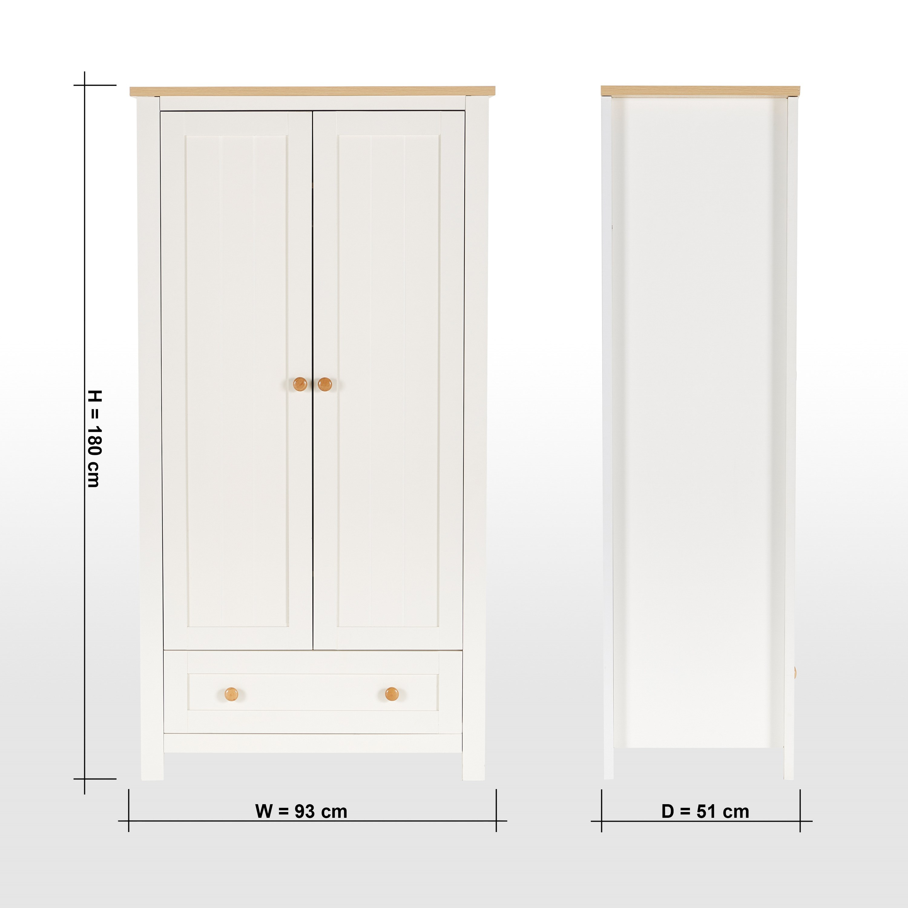 Shop Dreamland 2 Door Wardrobe with Drawer Online Home Centre UAE