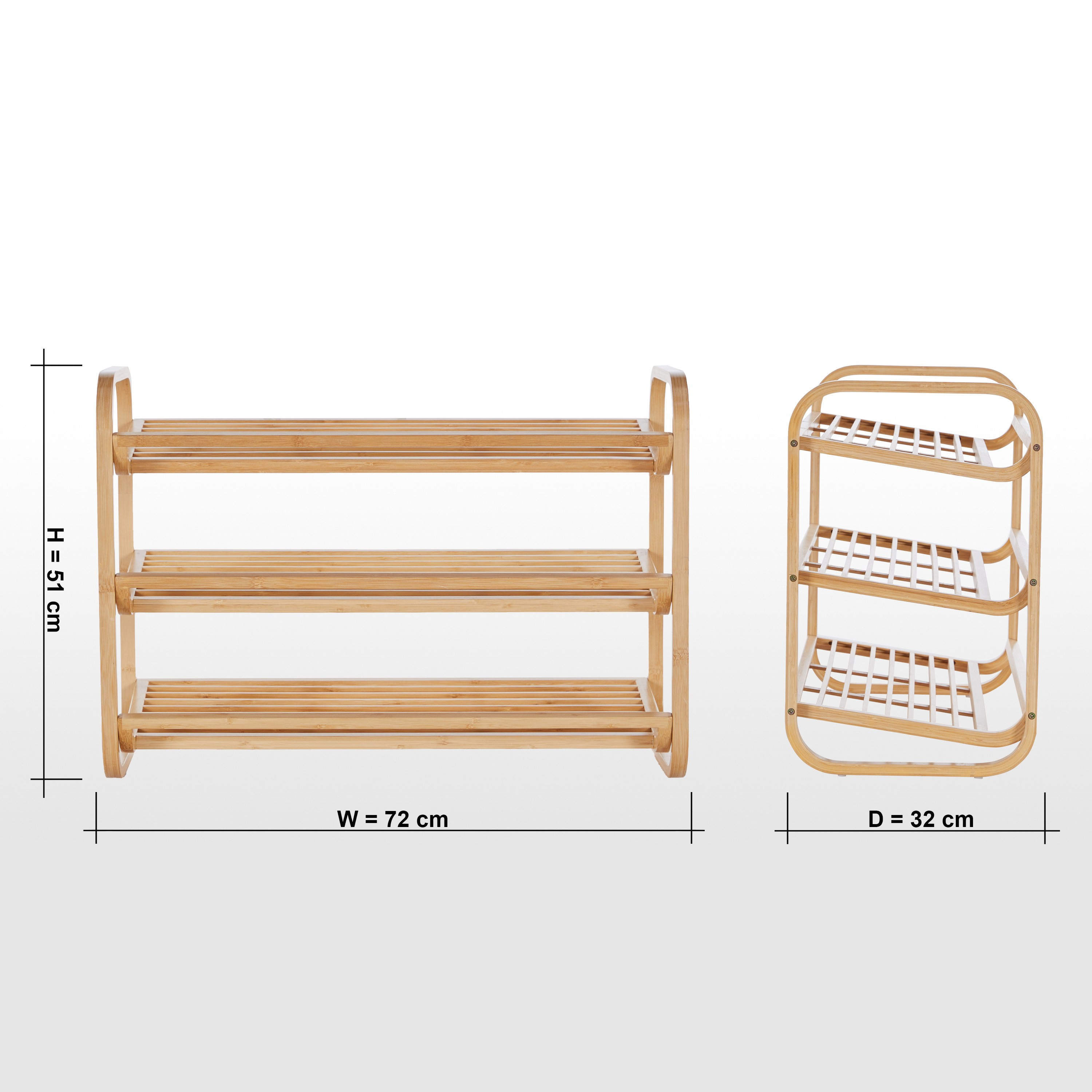 Daniel 3-Tier Shoe Rack - 32x72 cm-household-storage-storagesolutions-shoeracksandstorage-image-5