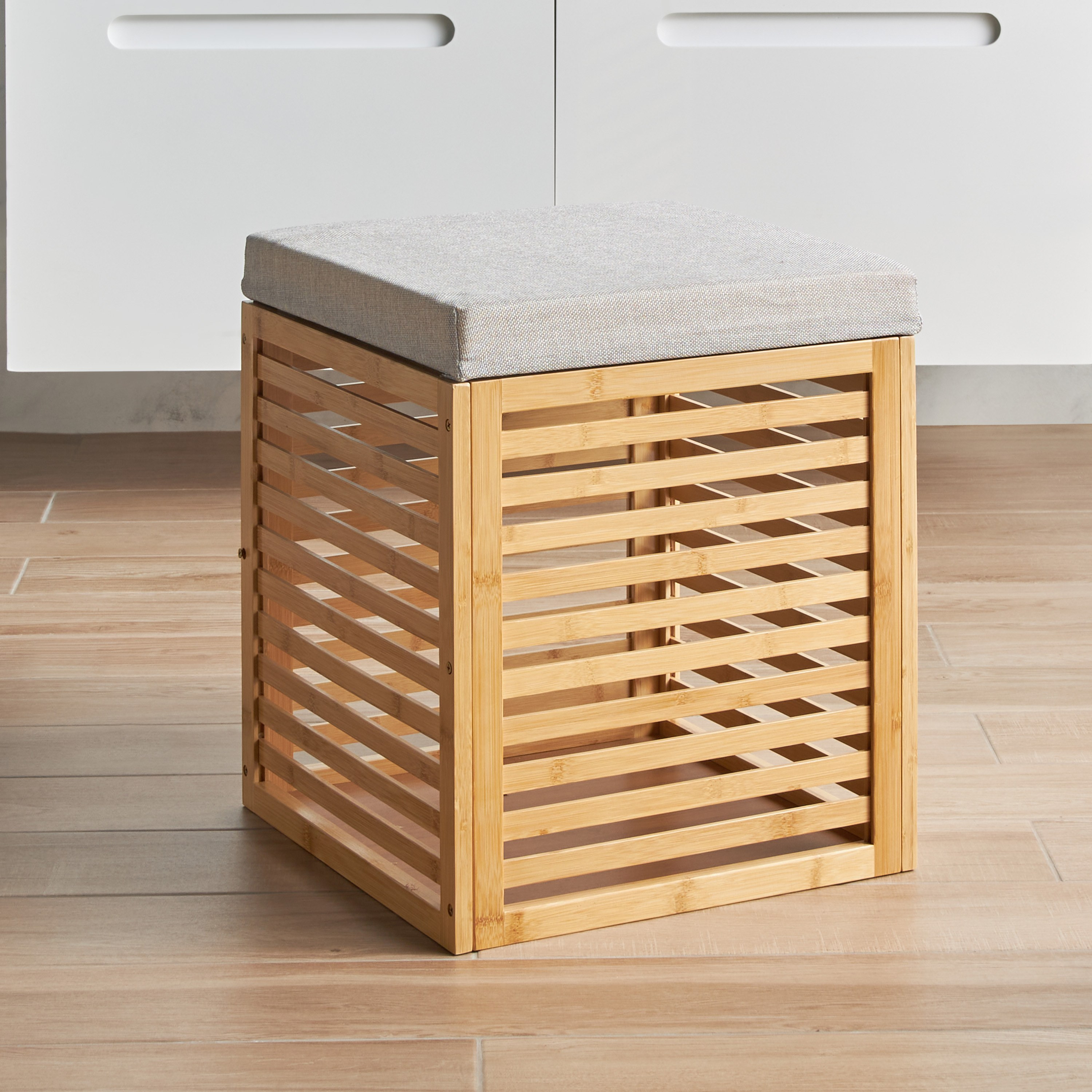 Aaron Bamboo Storage Stool