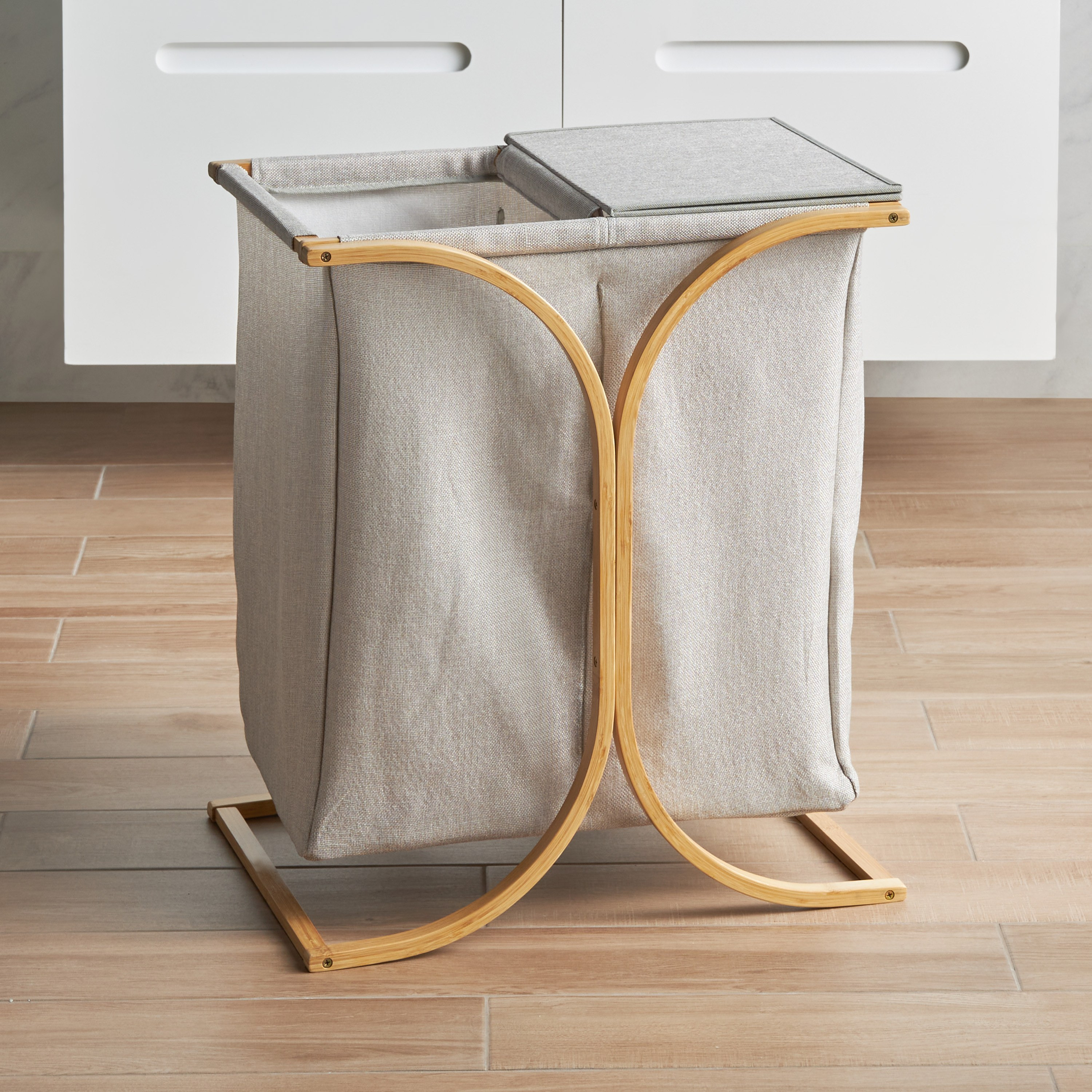 Aaron Bamboo Laundry Hamper