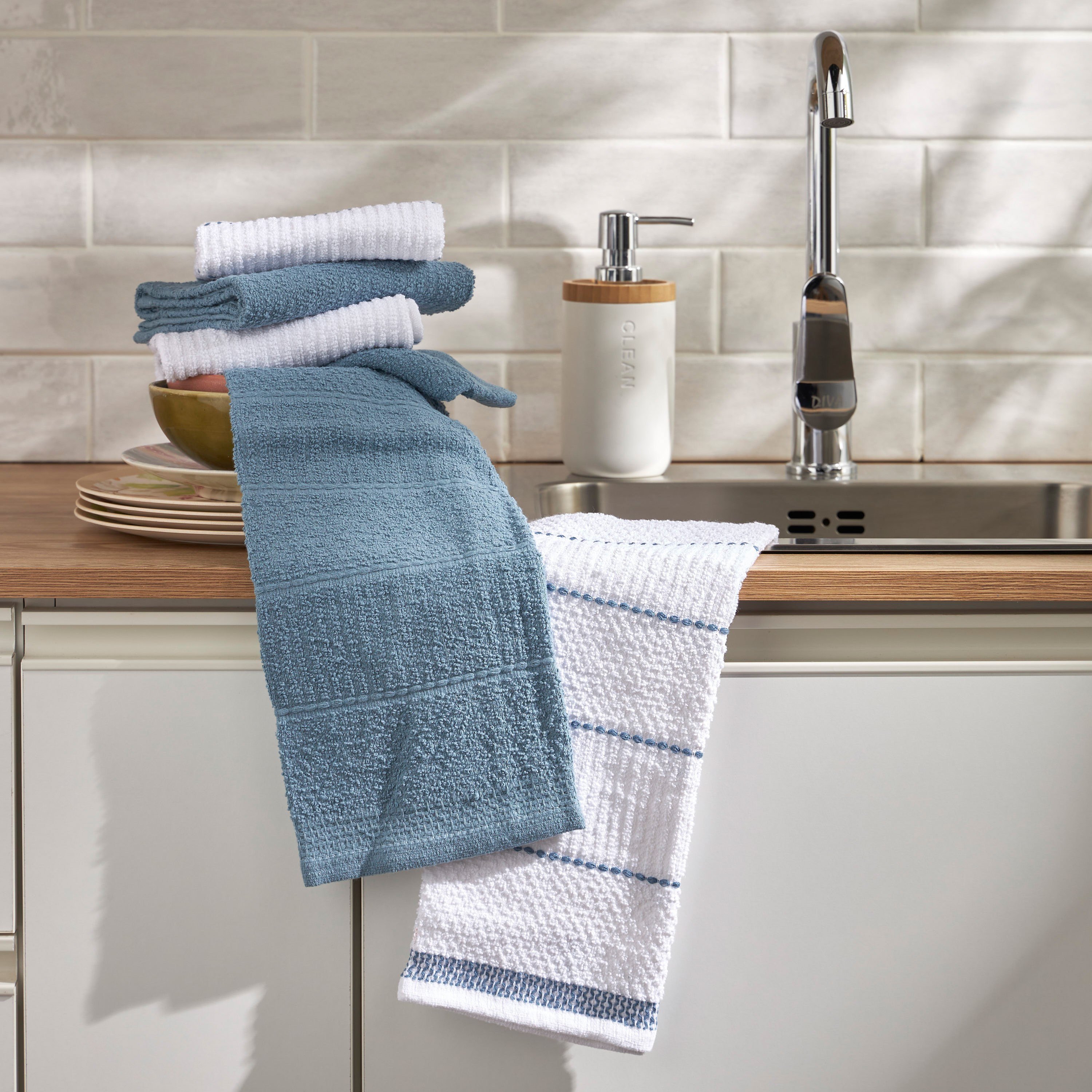 Kayden 5-Piece Kitchen Towel Set - 45x60 cm-household-kitchen-kitchenlinen-kitchentowelsandlinen-image-1