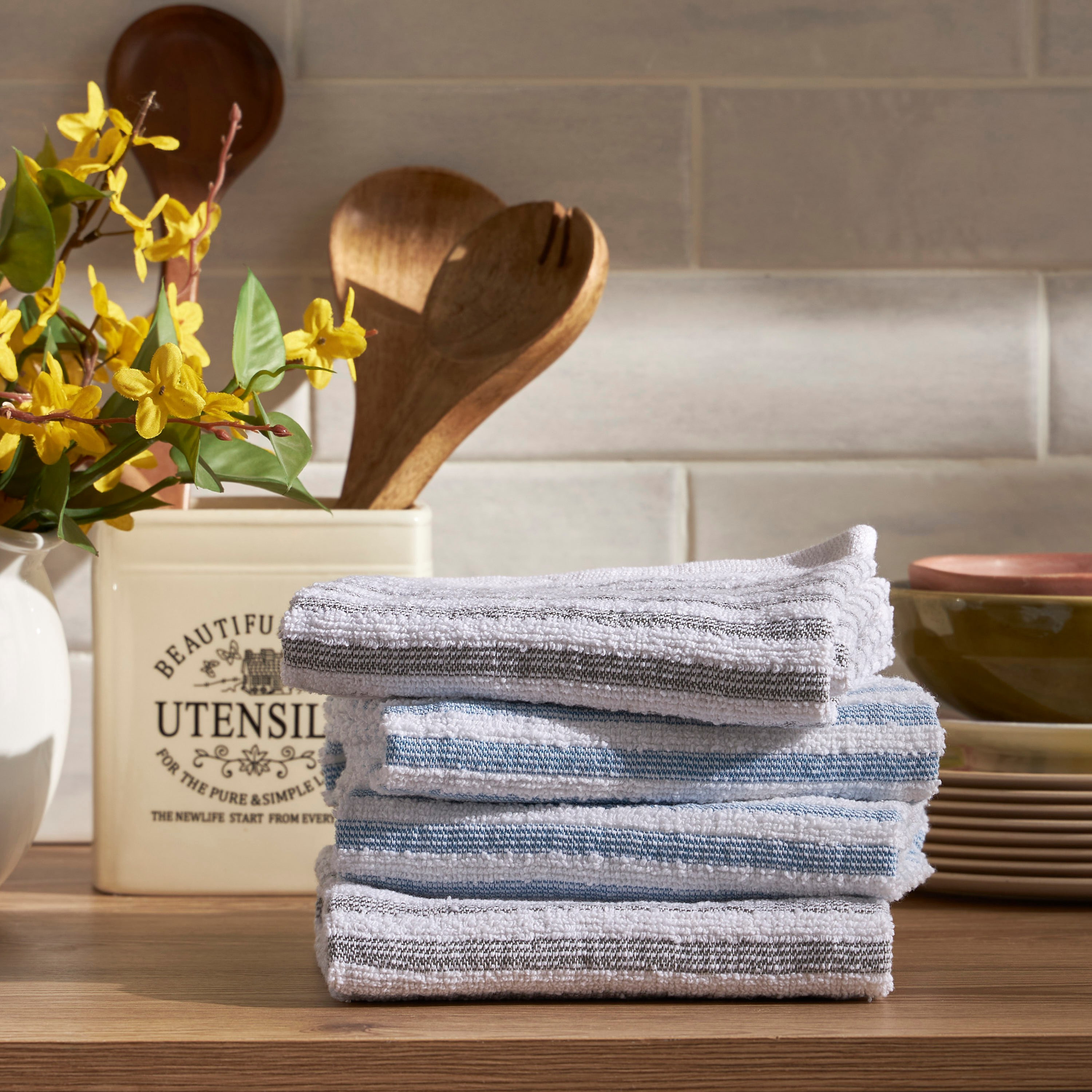 Nina 2-Piece Stripe Kitchen Towel Set - 50x70 cm-household-kitchen-kitchenlinen-kitchentowelsandlinen-image-3