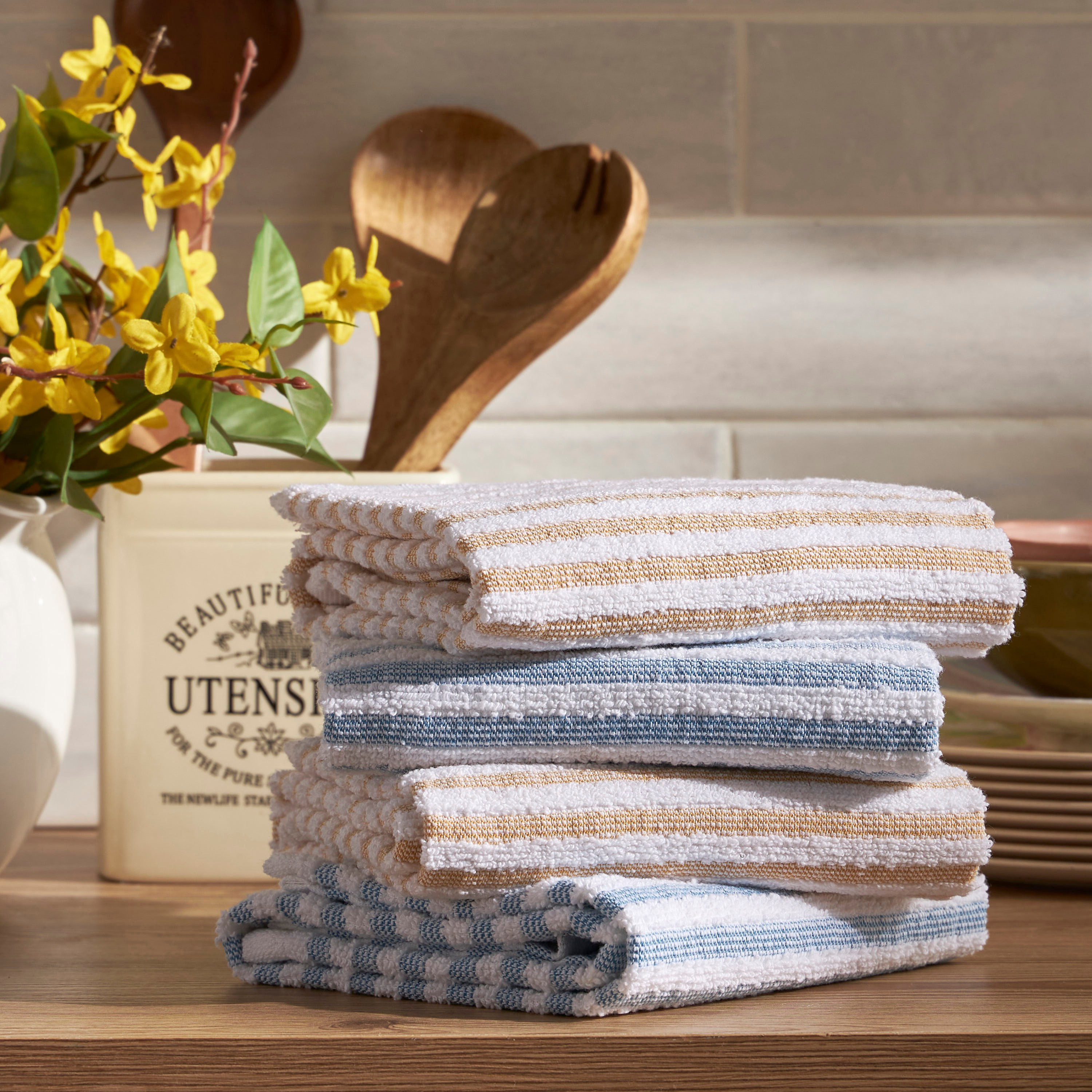 Nina 2-Piece Stripe Kitchen Towel Set - 50x70 cm-household-kitchen-kitchenlinen-kitchentowelsandlinen-image-3