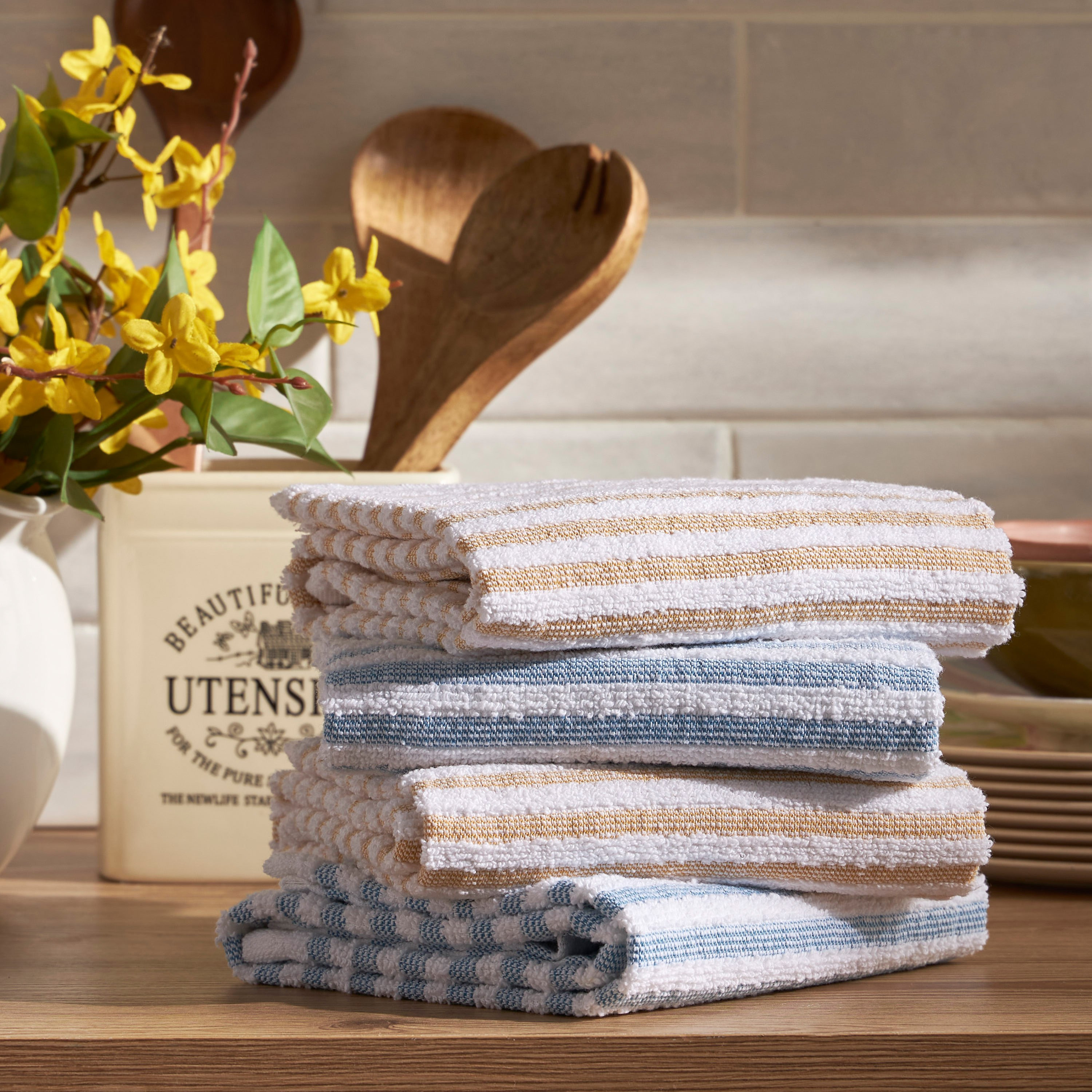 Nina 2-Piece Stripe Kitchen Towel Set - 50x70 cm-household-kitchen-kitchenlinen-kitchentowelsandlinen-image-3