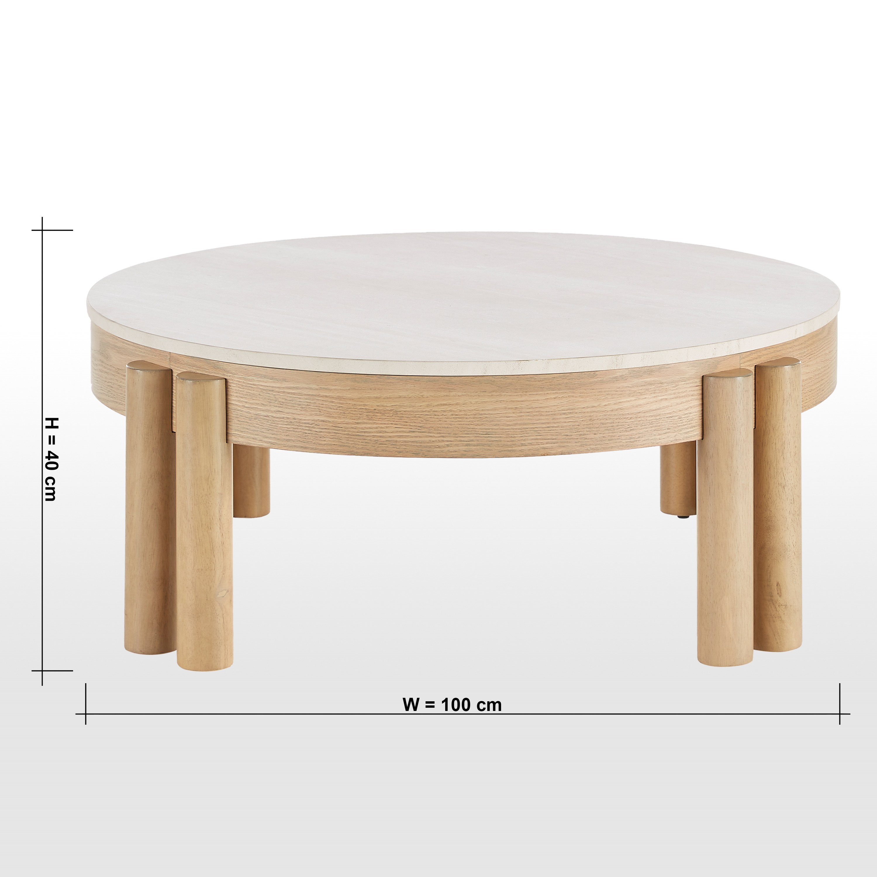 Rustic Comfort Marble Top Coffee Table