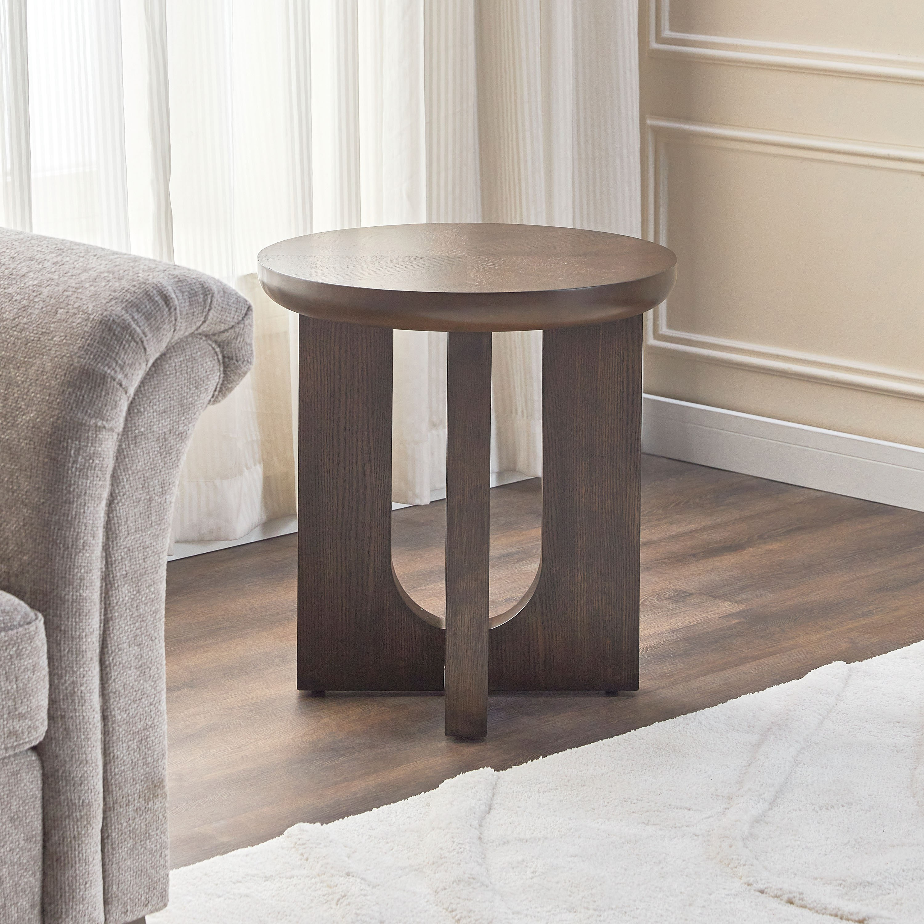 Arbon Wooden Top Side Table