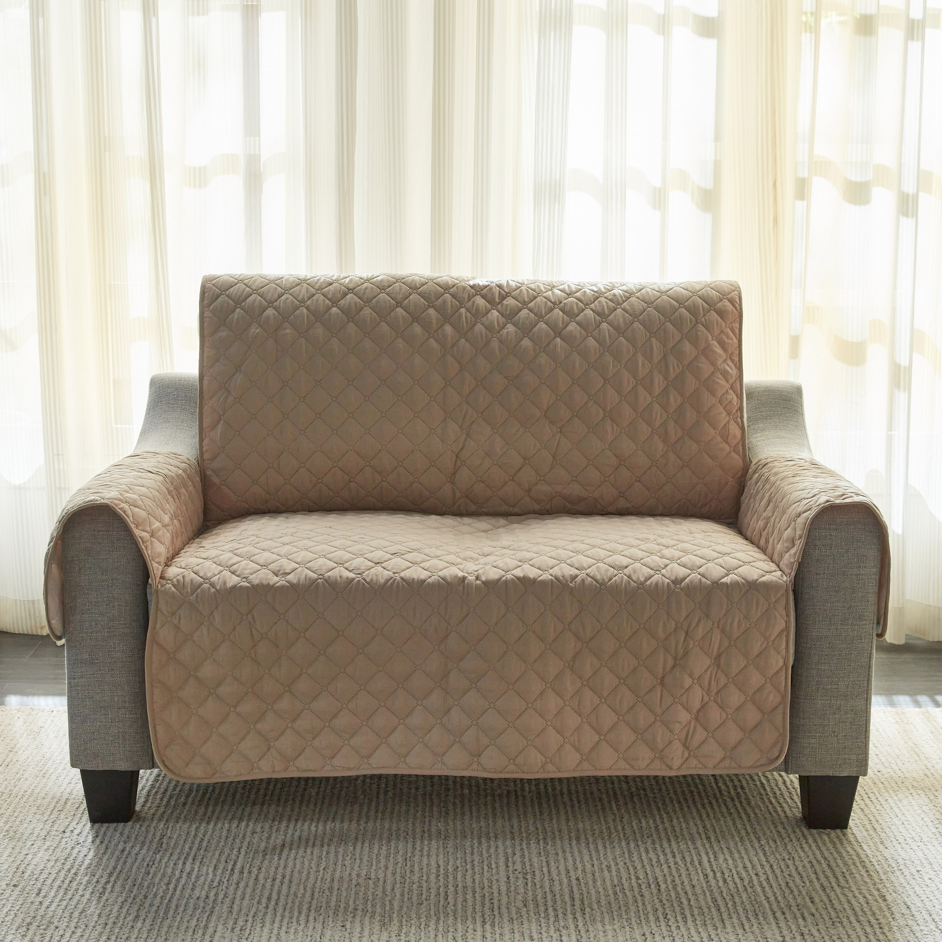 غطاء كنبة مقعدين مربعات- إسينشال - 224x179 سم-household-cushionsandthrows-seatcovers-image-2