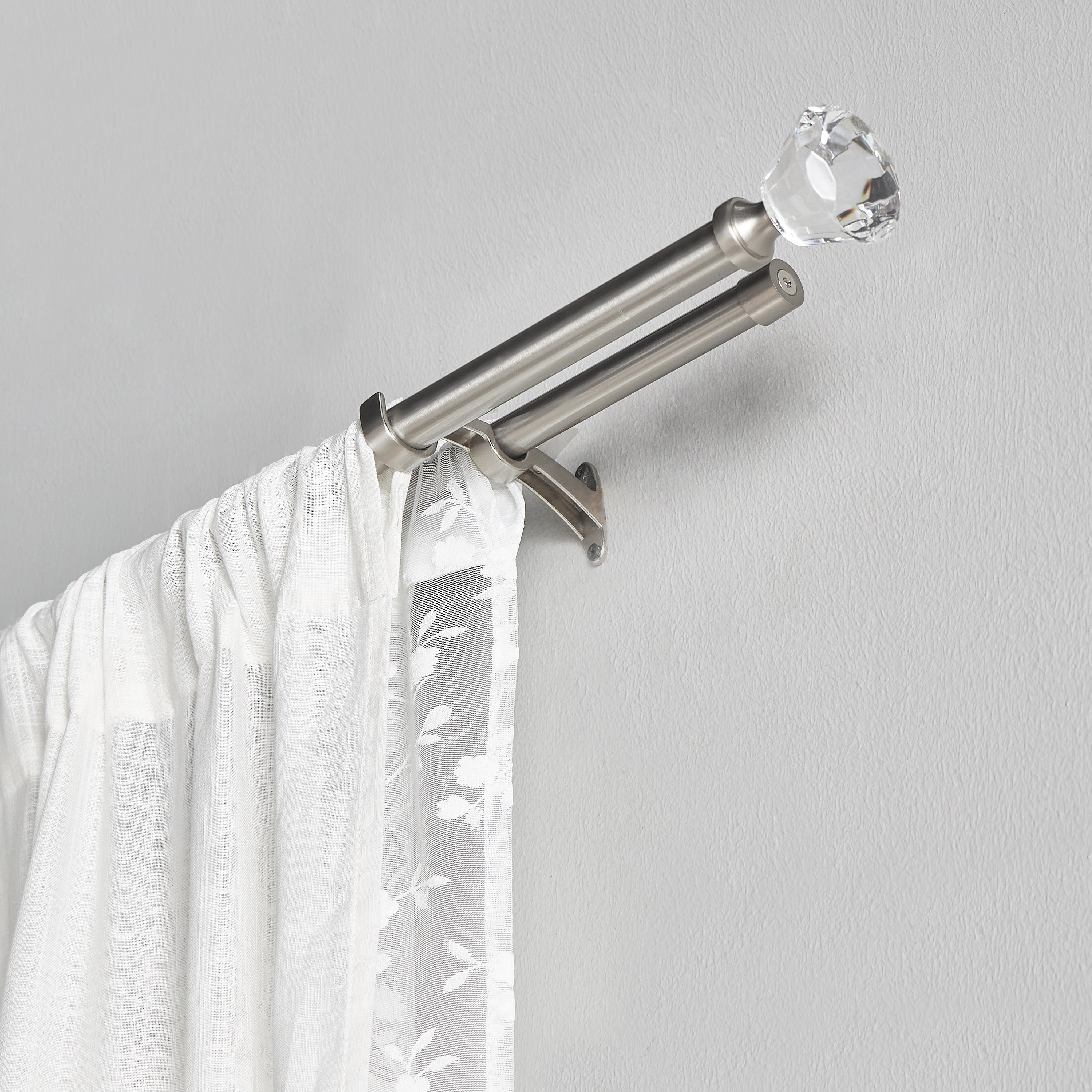 Diamond Extendable Double Curtain Rod - 112-274 cm-household-windows-curtainrodsandaccessories-curtainrods-image-2