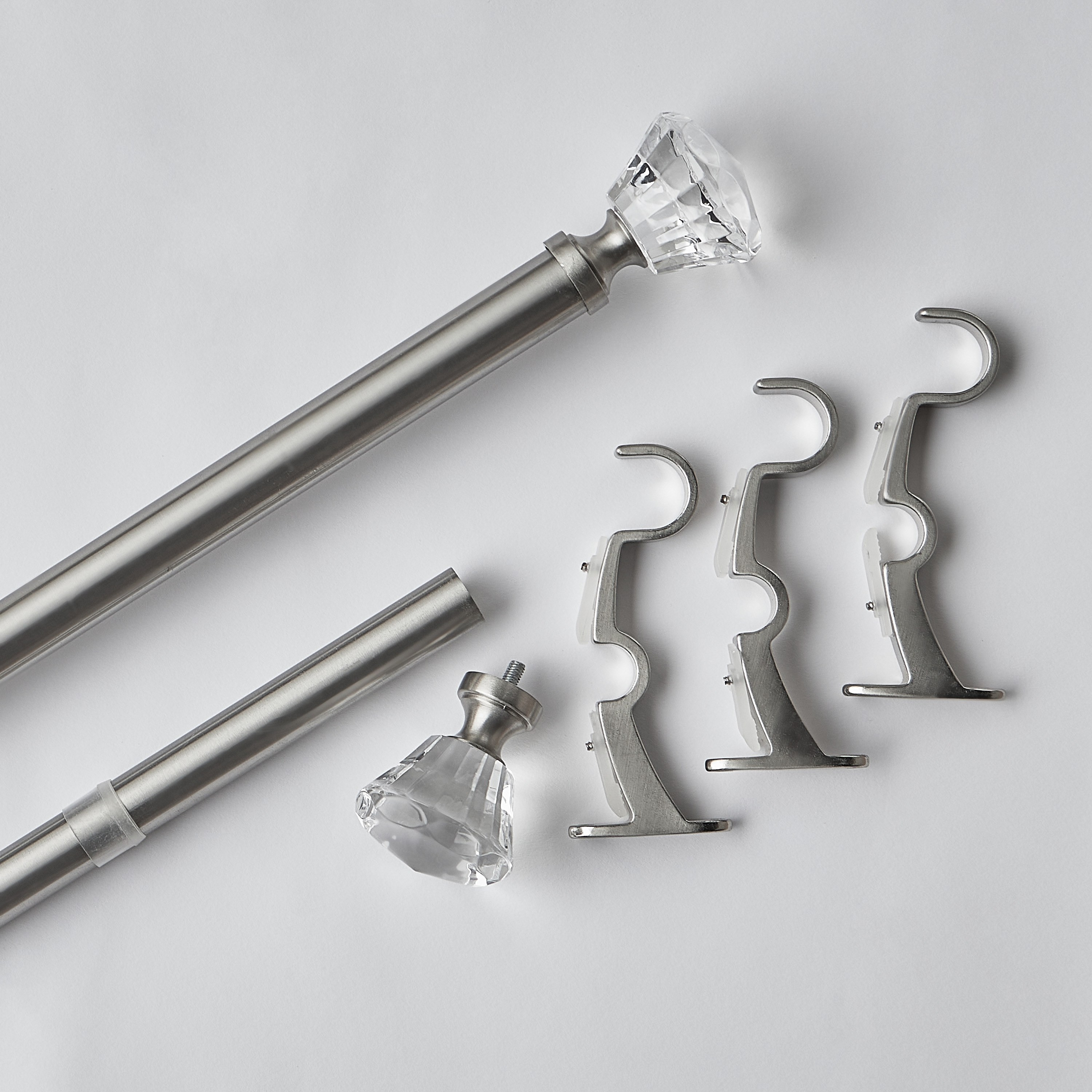 Diamond Extendable Double Curtain Rod - 112-274 cm-household-windows-curtainrodsandaccessories-curtainrods-image-3