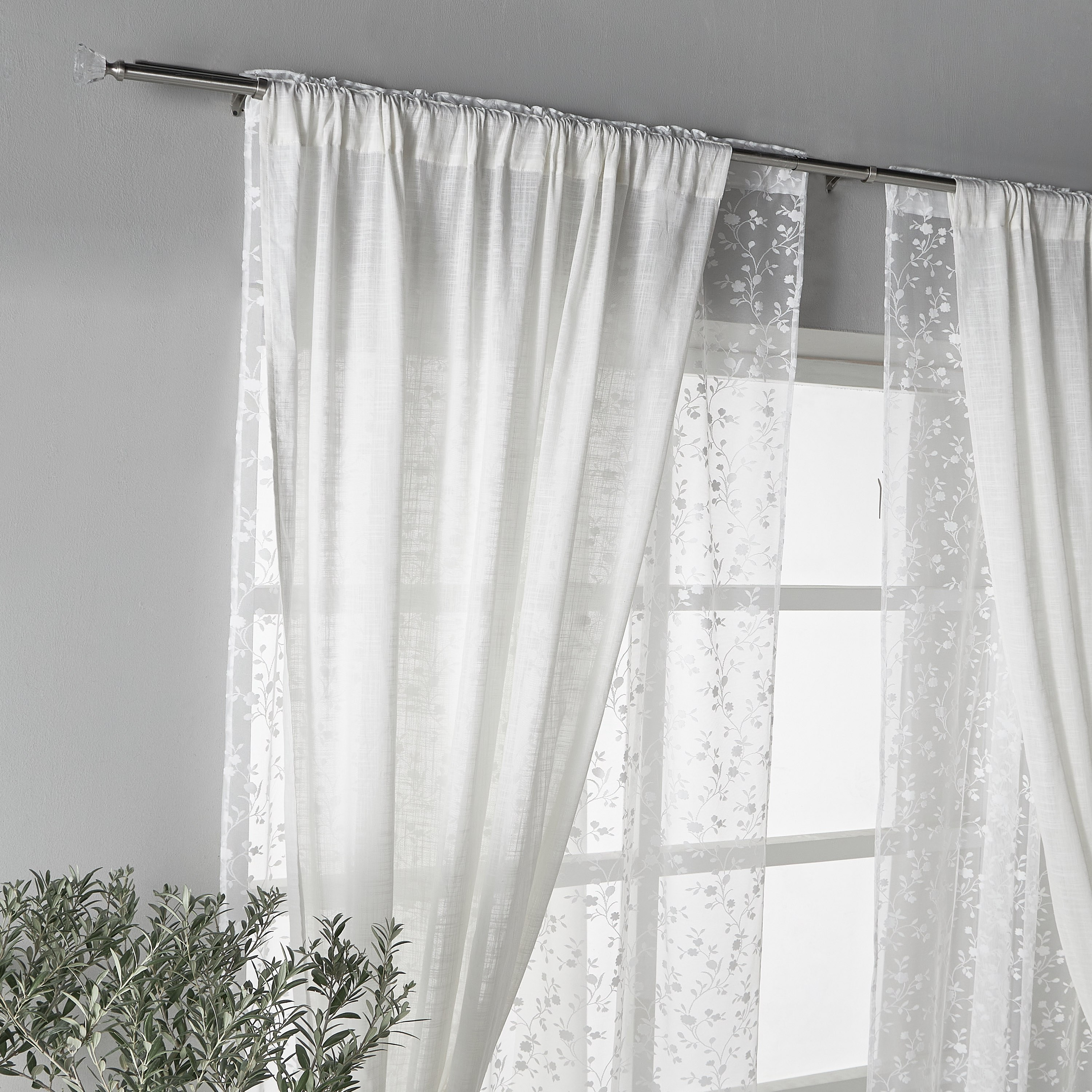 Diamond Extendable Double Curtain Rod - 112-274 cm-household-windows-curtainrodsandaccessories-curtainrods-image-4