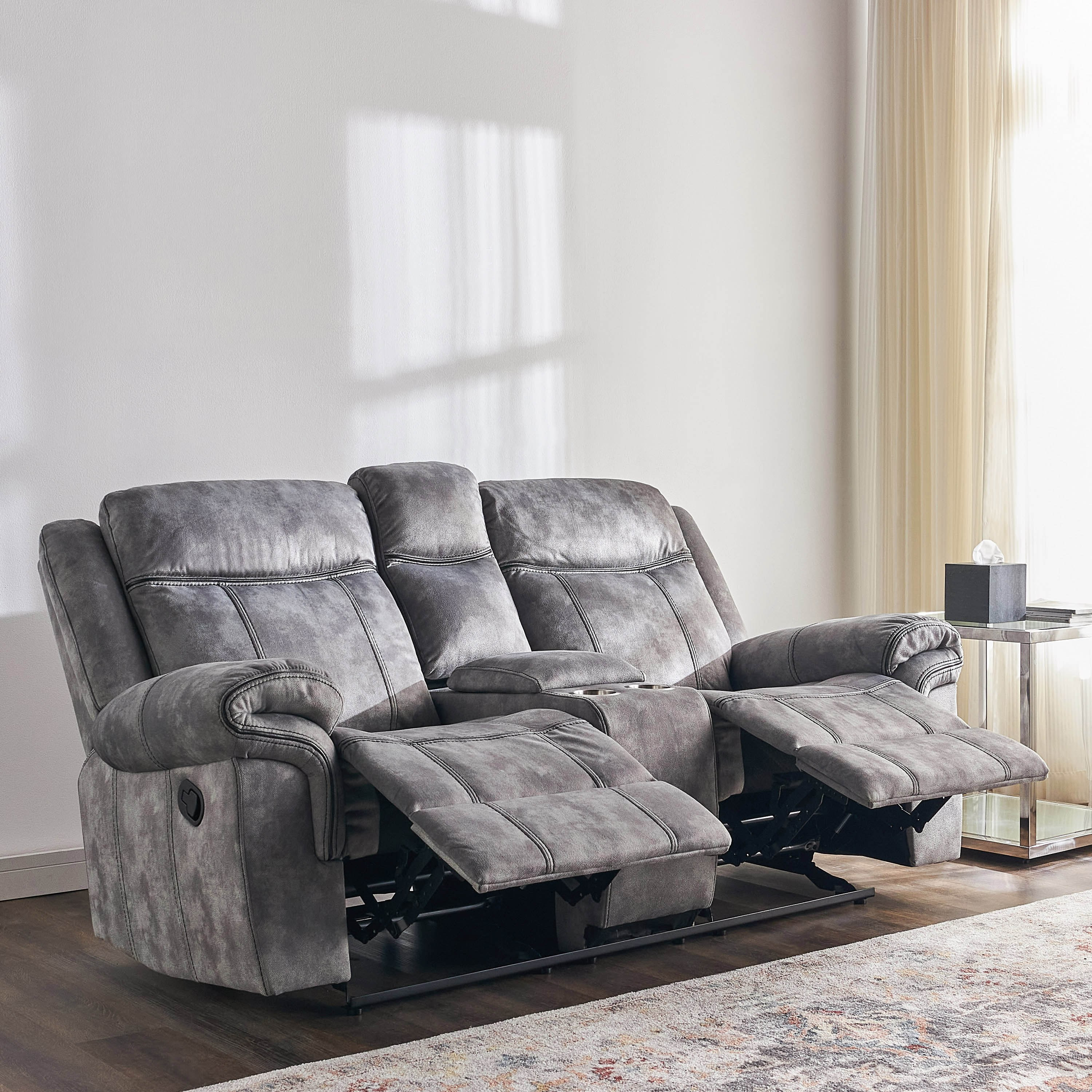 Shop Layton 2 Seater Fabric Recliner Online Home Centre UAE