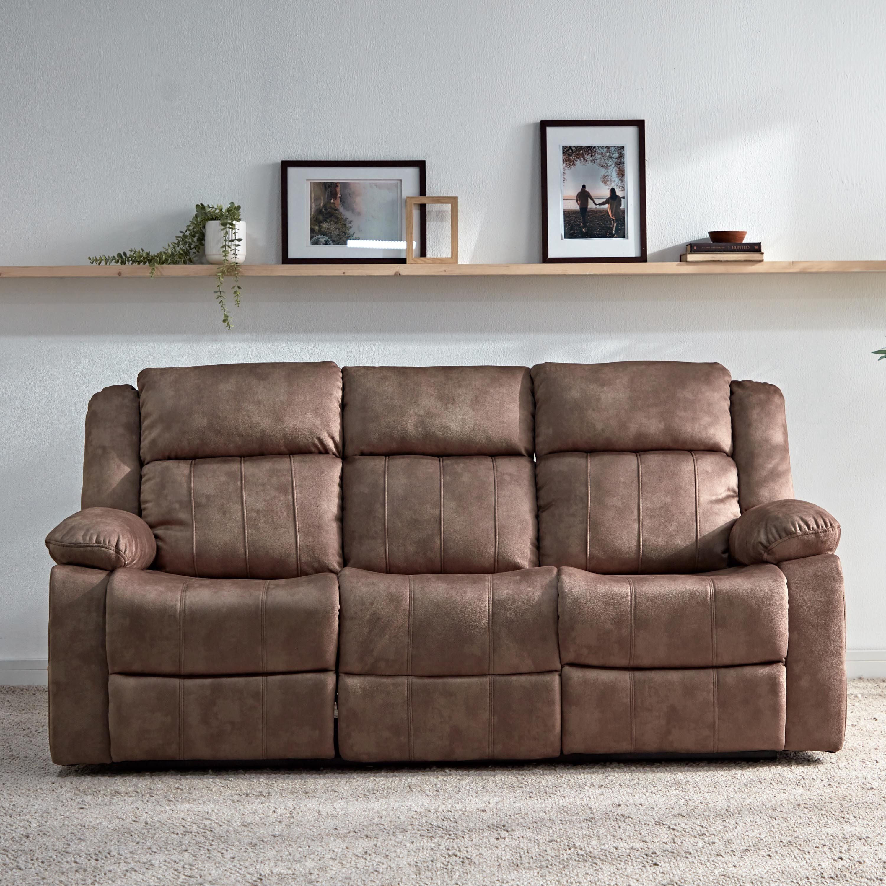 3 seater deals leather sofa recliner