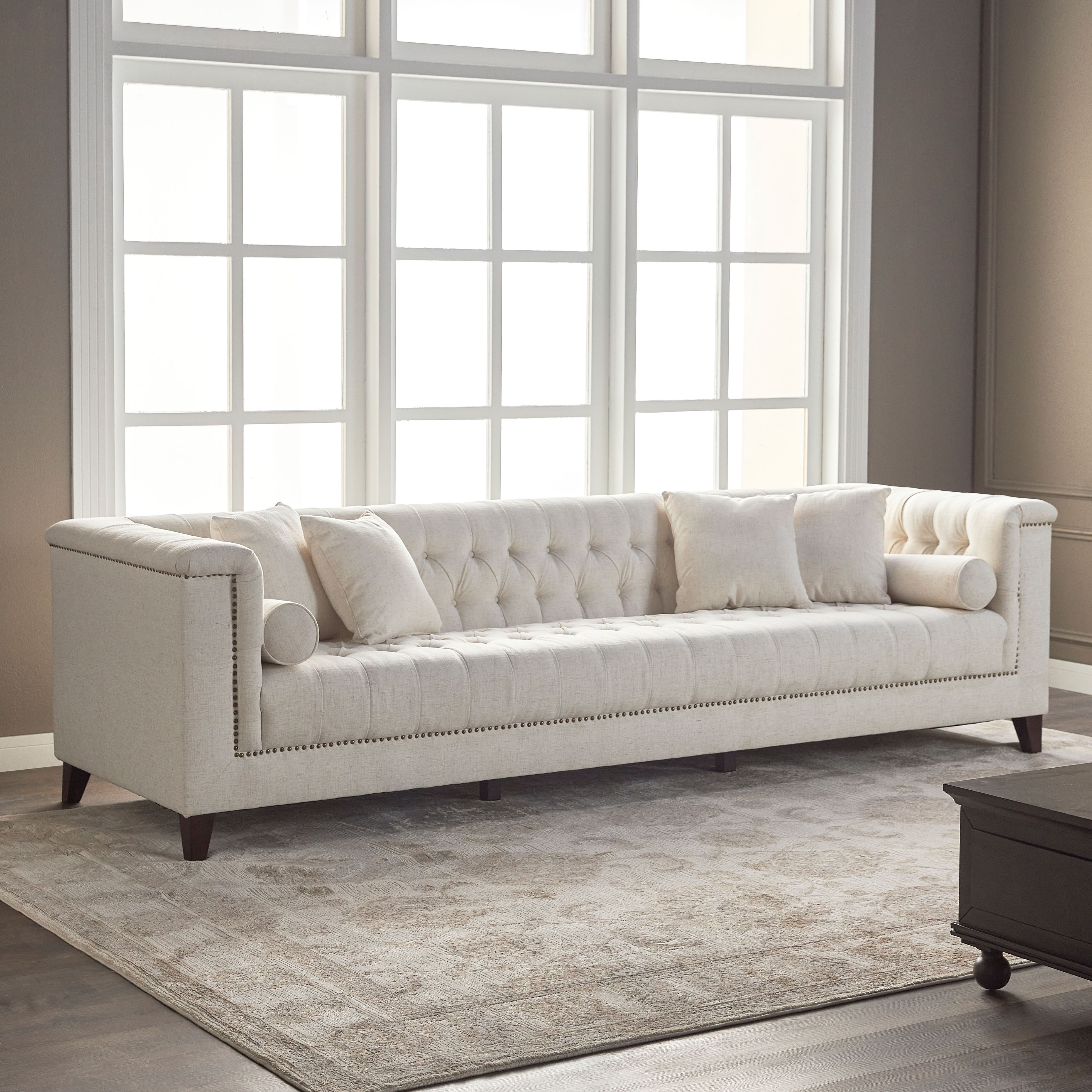 Cream deals tufted couch