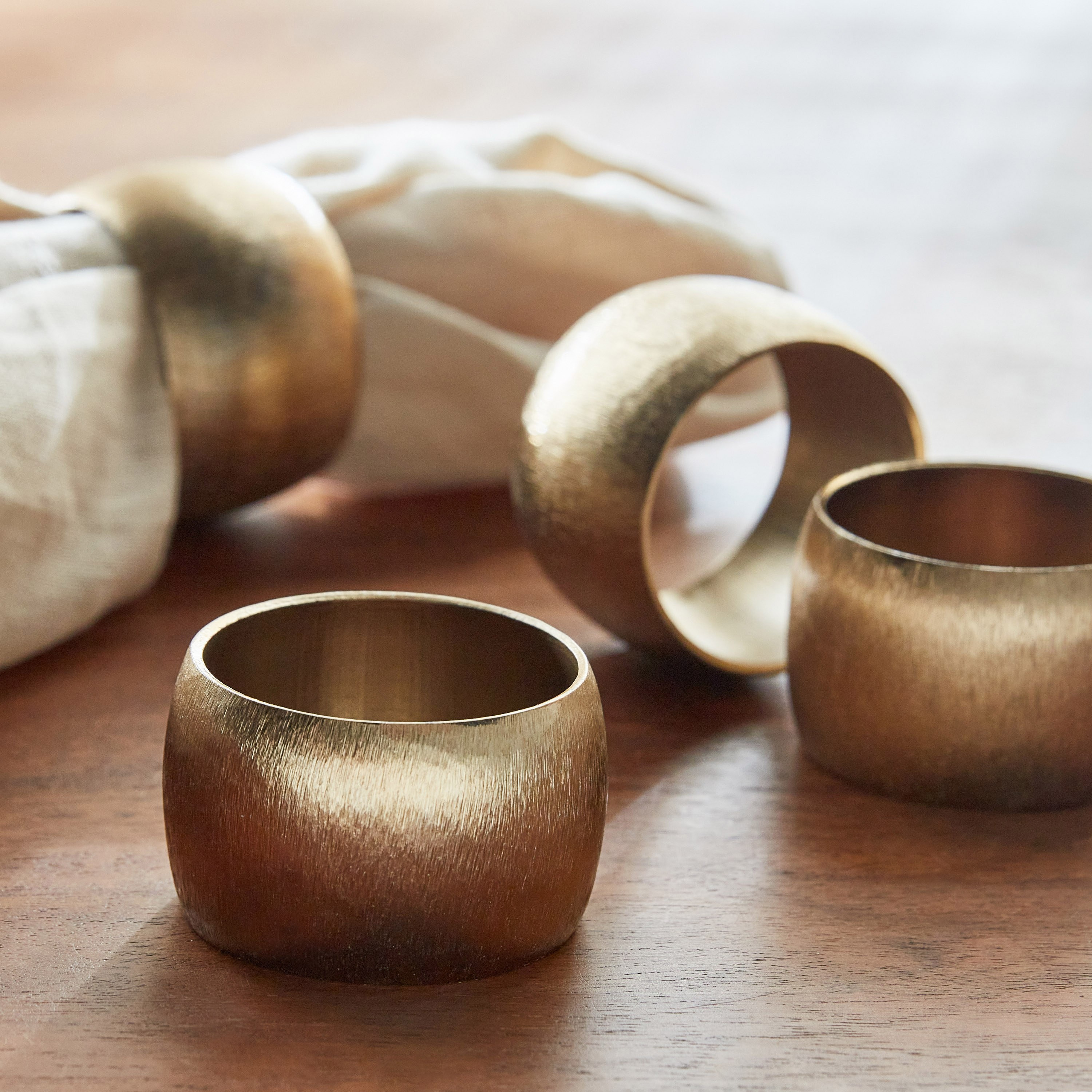 Hisham 4-Piece Napkin Ring Set - 4 cm-household-dining-tablelinen-napkinsandaccessories-image-2