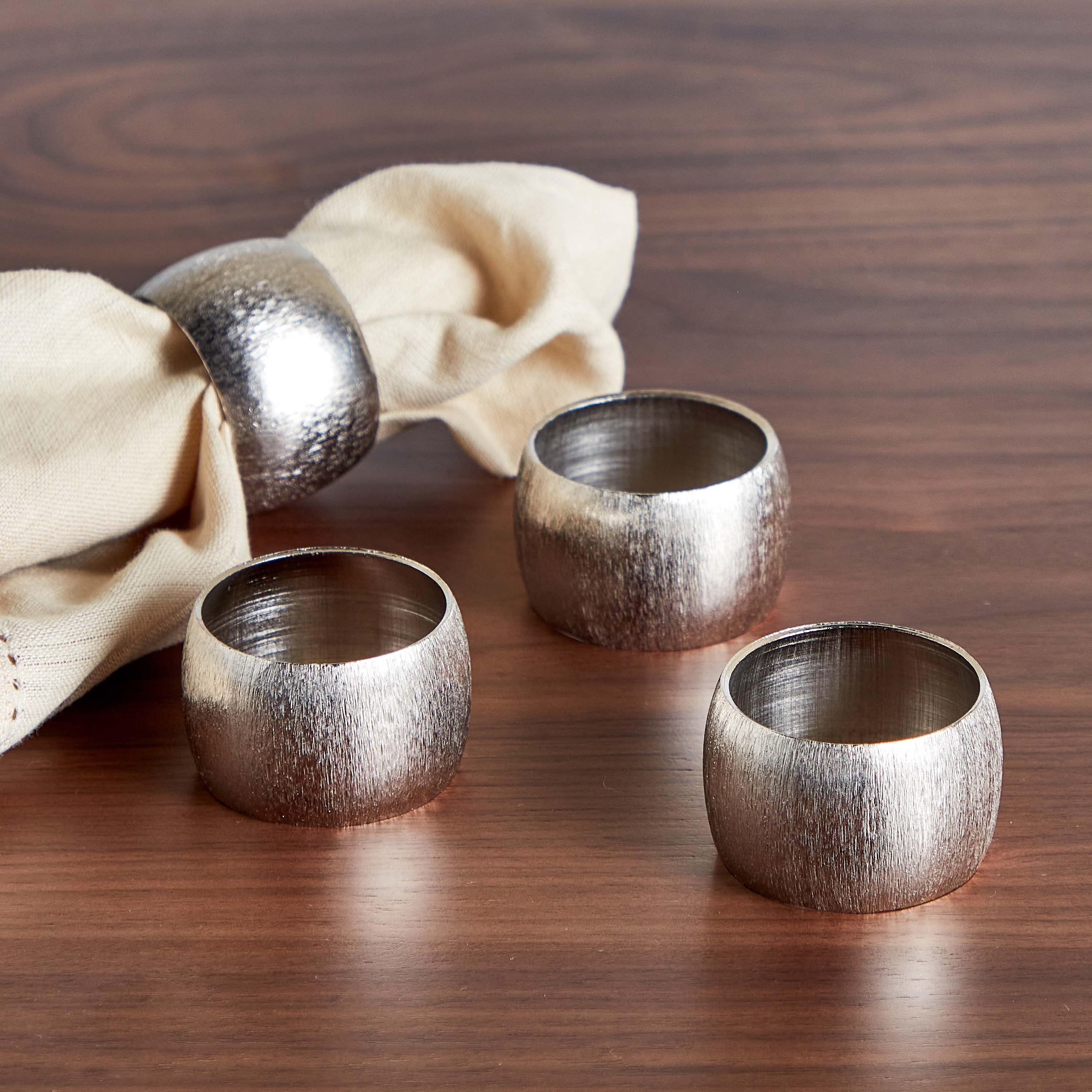 Hisham 4-Piece Napkin Ring Set - 4 cm-household-dining-tablelinen-napkinsandaccessories-image-1
