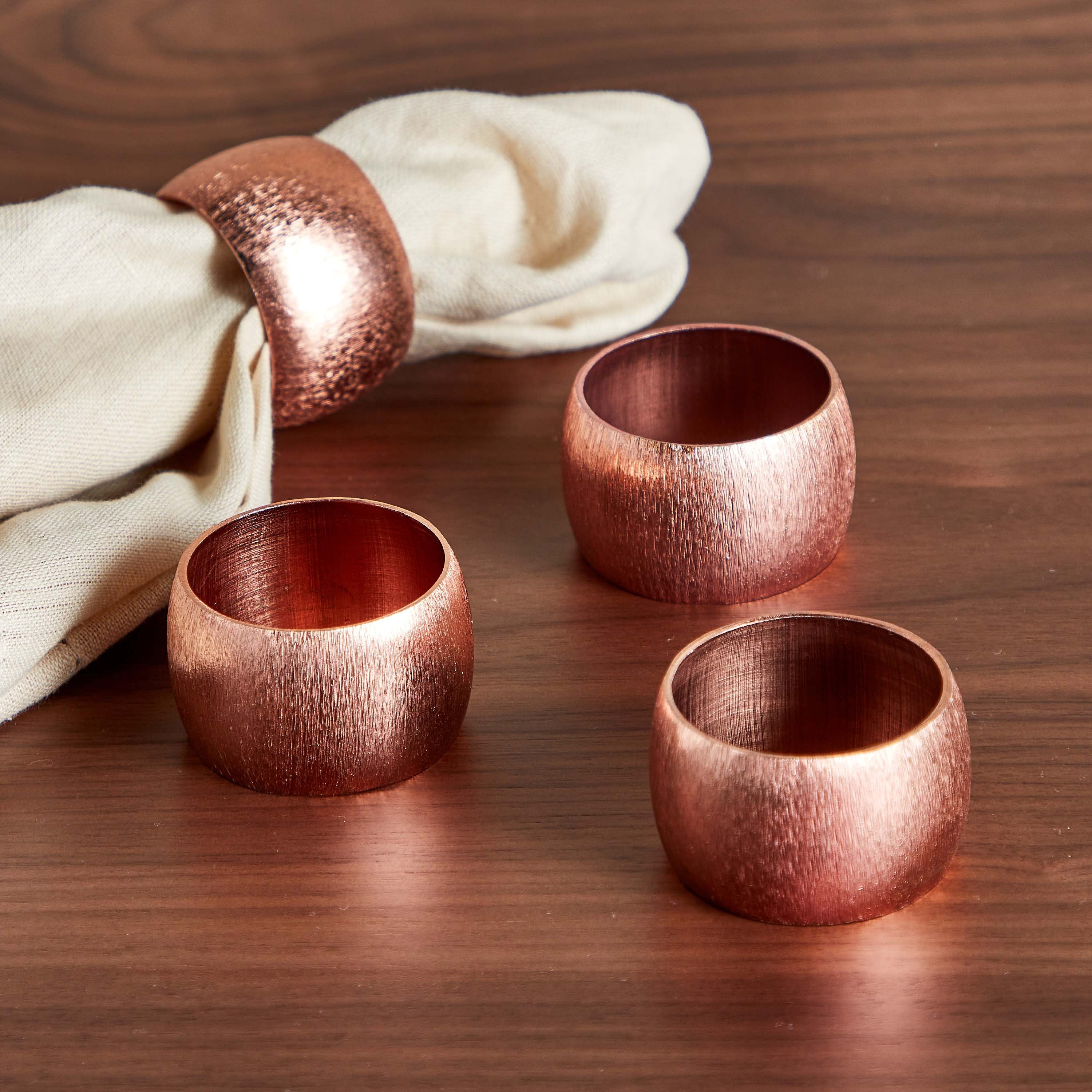 Hisham 4-Piece Napkin Ring Set - 4 cm-household-dining-tablelinen-napkinsandaccessories-image-1