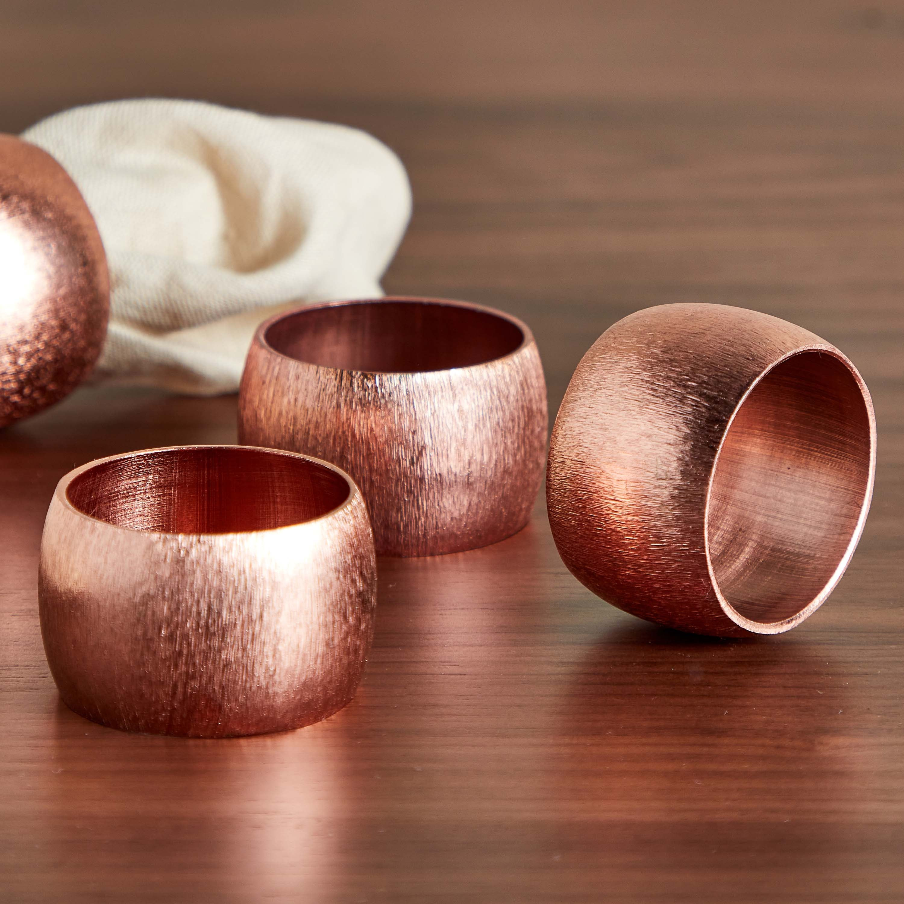 Hisham 4-Piece Napkin Ring Set - 4 cm-household-dining-tablelinen-napkinsandaccessories-image-2