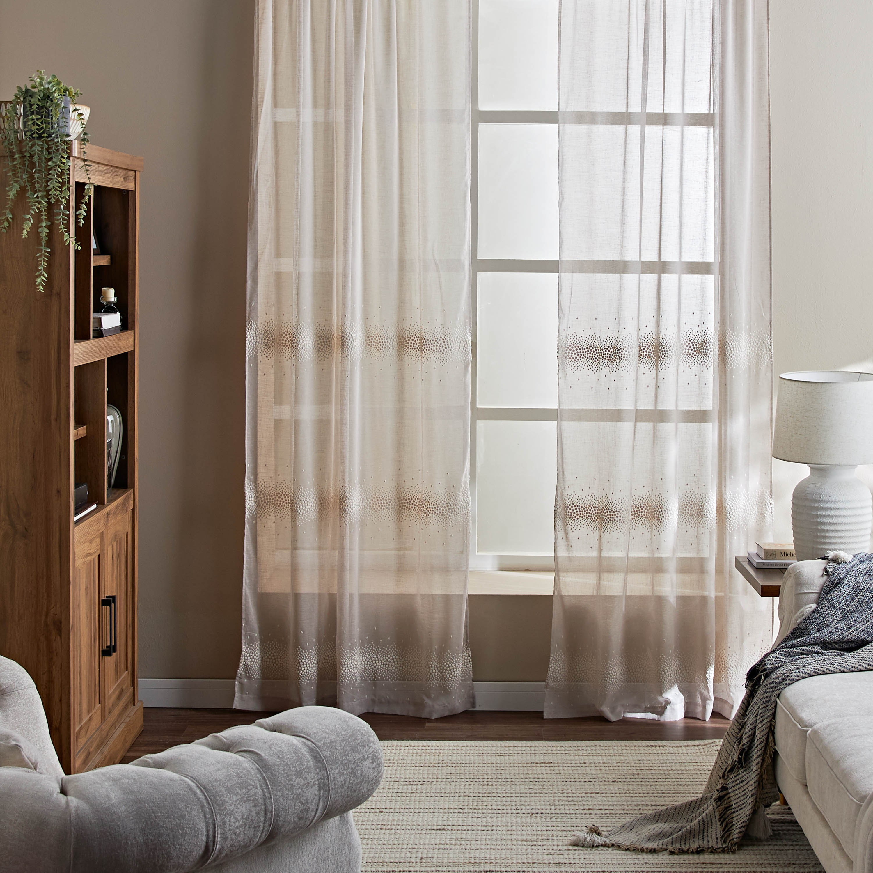 Hazel 2-Piece Sheer Curtain Set - 135x280 cm-household-windows-curtains-image-10