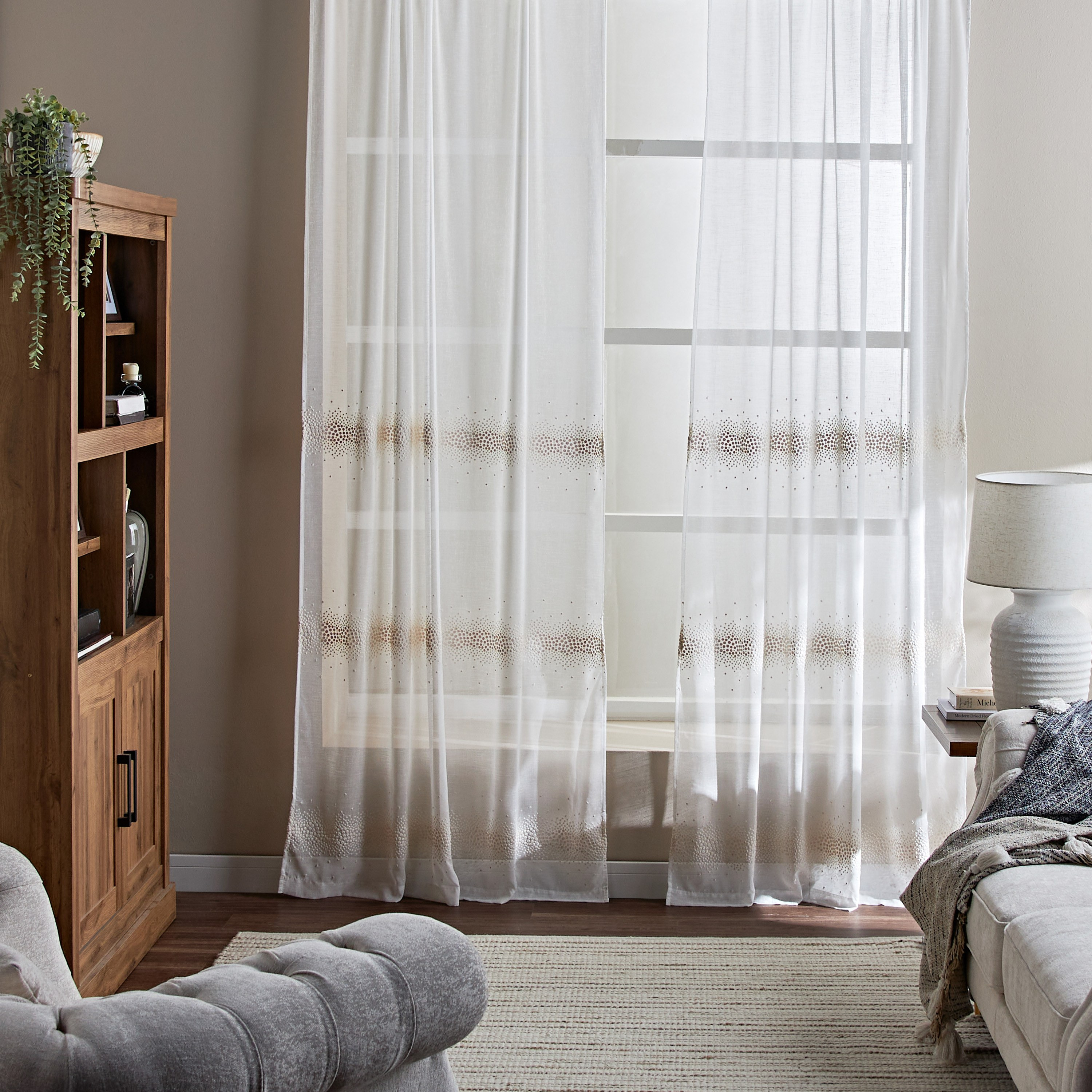 Hazel 2-Piece Sheer Curtain Set - 135x280 cm-household-windows-curtains-image-5